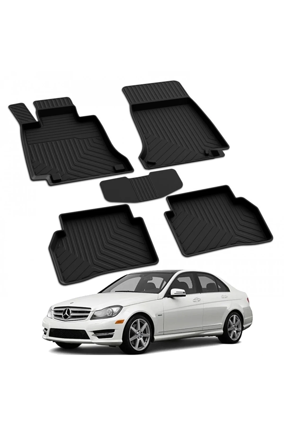 MERCEDES C SERİSİ W204 2007-2014 Model Yılları İçin Uyumlu Yeo 4D Havuzlu Paspas Takımı Fiyatı, Yorumları ve Özellikleri