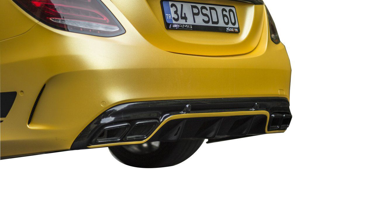 Mercedes C Uyumlu Serisi W205 (2015-2018) Arka Tampon Eki - Difüz Mercedes C Uyumlu Serisi W205 (2015-2018) Arka Tampon Eki - Difüz