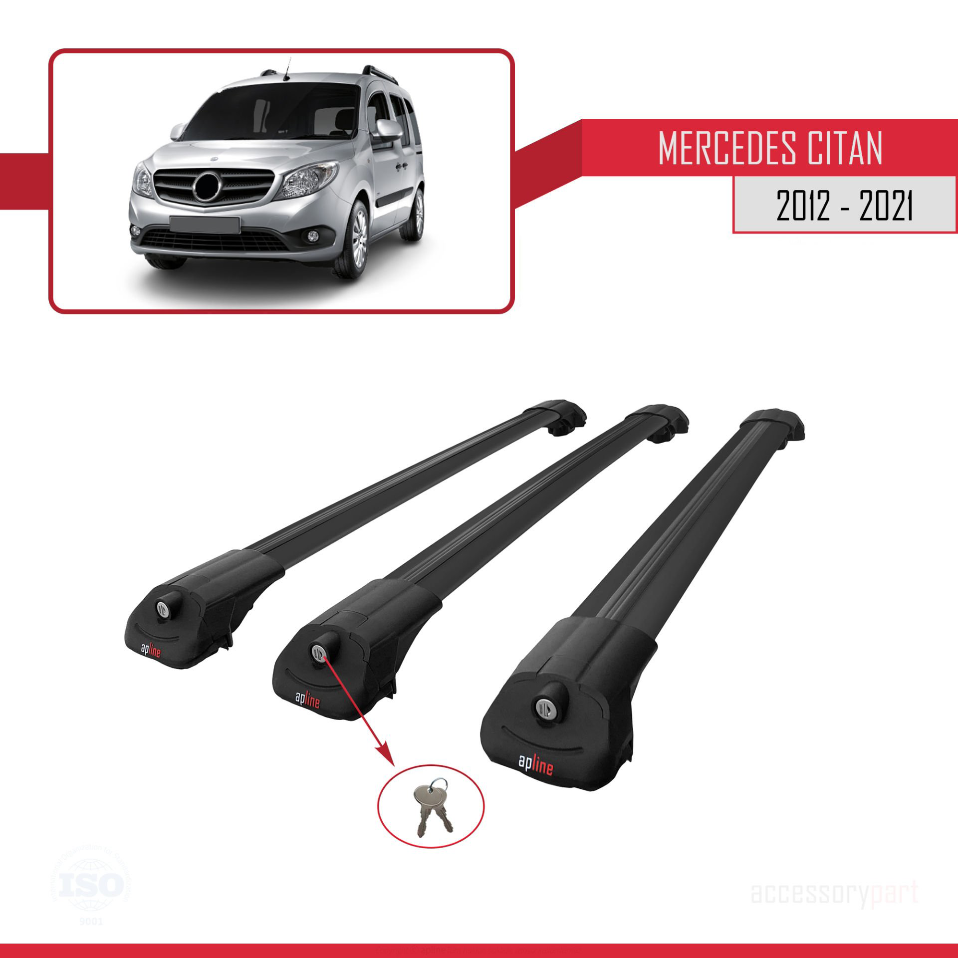 Mercedes Citan 2012-2021 (W415) Arası ile uyumlu ACE-1 Ara Atkı T