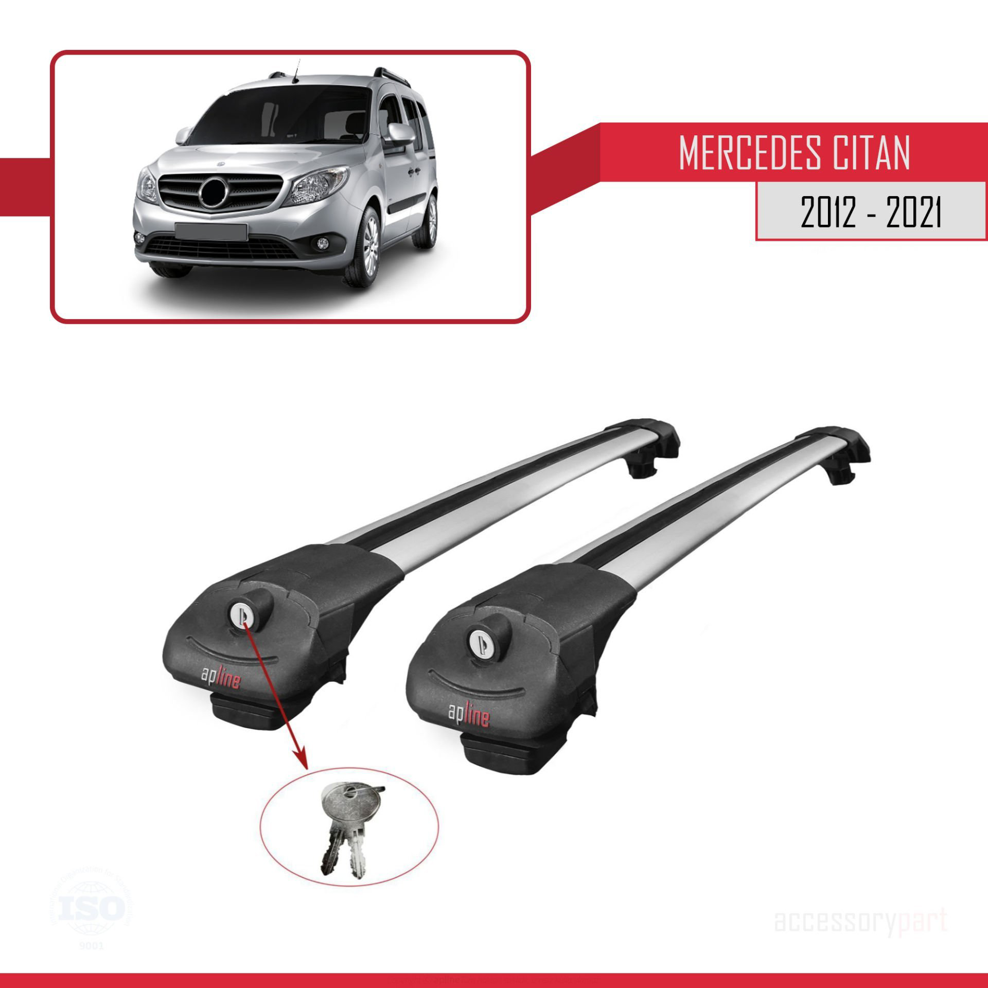 Mercedes Citan 2012-2021 (W415) ile uyumlu ACE-1 Ara Atkı Tavan B