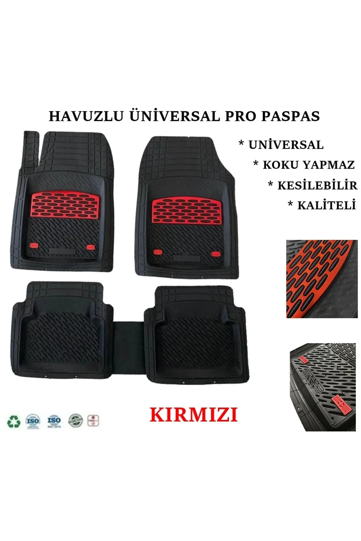 Mercedes CLA SEDAN 2017 HAVUZLU ÜNİVERSAL MAXİ PASPAS SİYAH - KIRMIZI