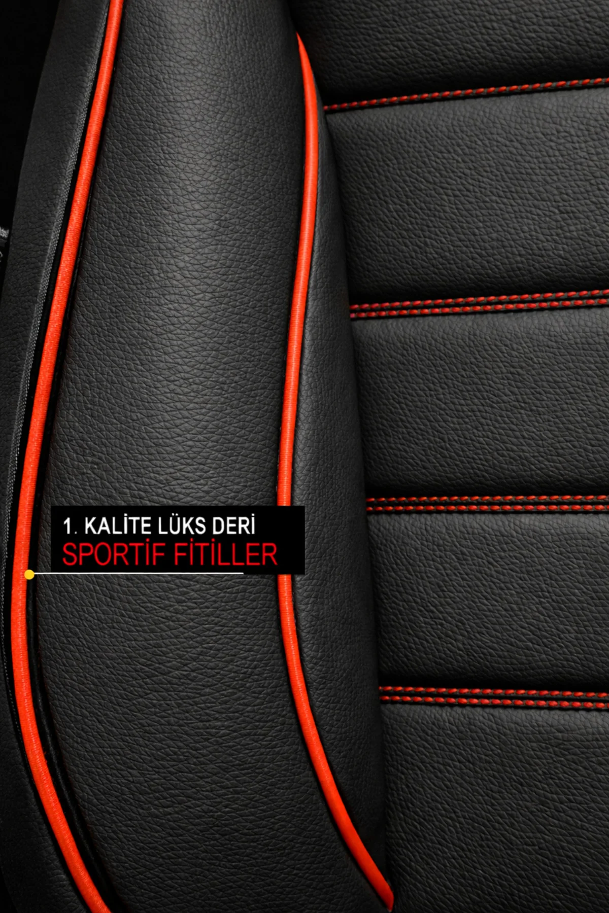 Mercedes CLA Serisi 2013 ve Sonrası Uyumlu Jetdrive Serisi Siyah Kırmızı Oto Koltuk Kılıfı Tam Set