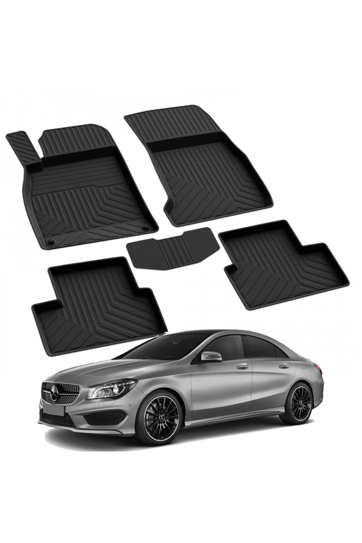 MERCEDES CLA SERİSİ C117 2013-2018 Model Yılları İçin Uyumlu Yeo 4D Havuzlu Paspas Takımı