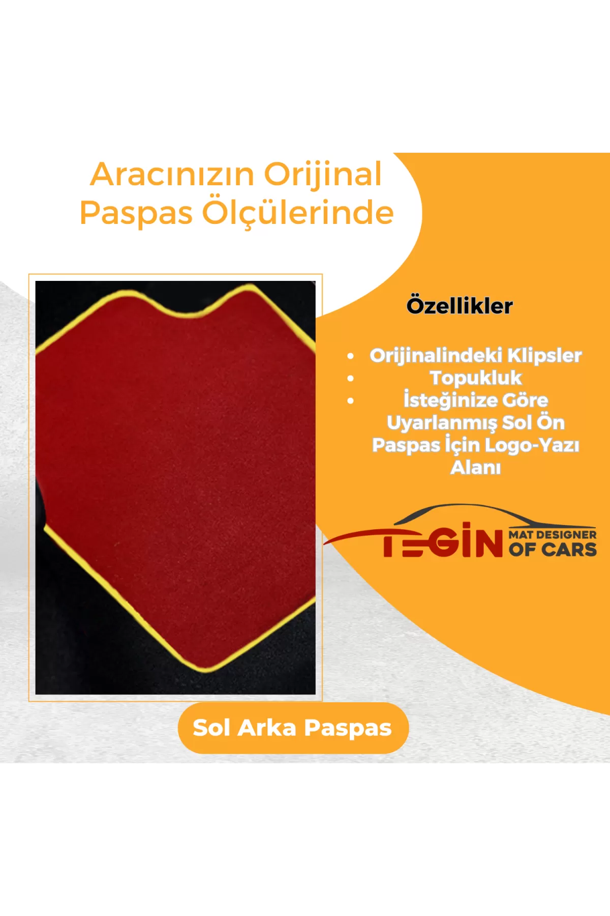 Mercedes E Serisi W210 1996-2003 Prime Kırmızı Halı Sarı Kenar Ha