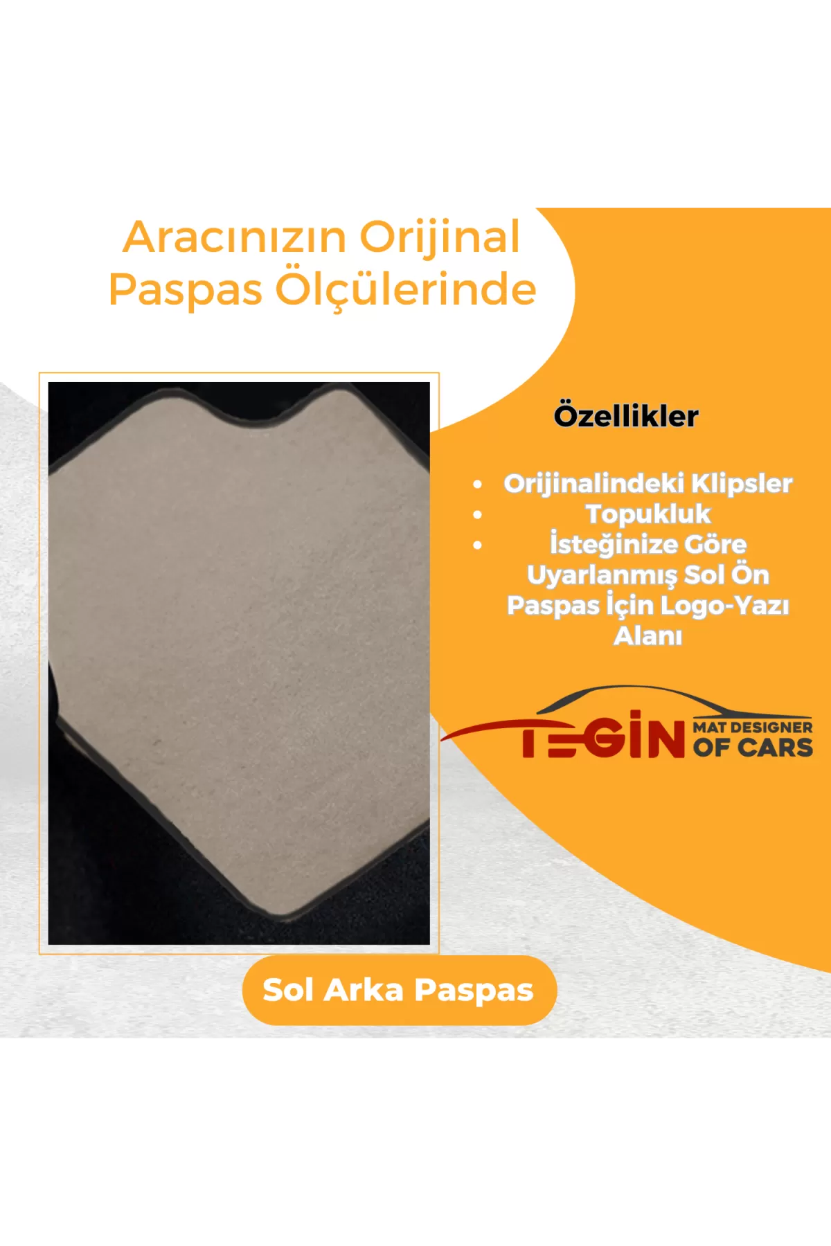 Mercedes E Serisi W212 2013-2016 makyajlı Prime Bej Halı Siyah Ke