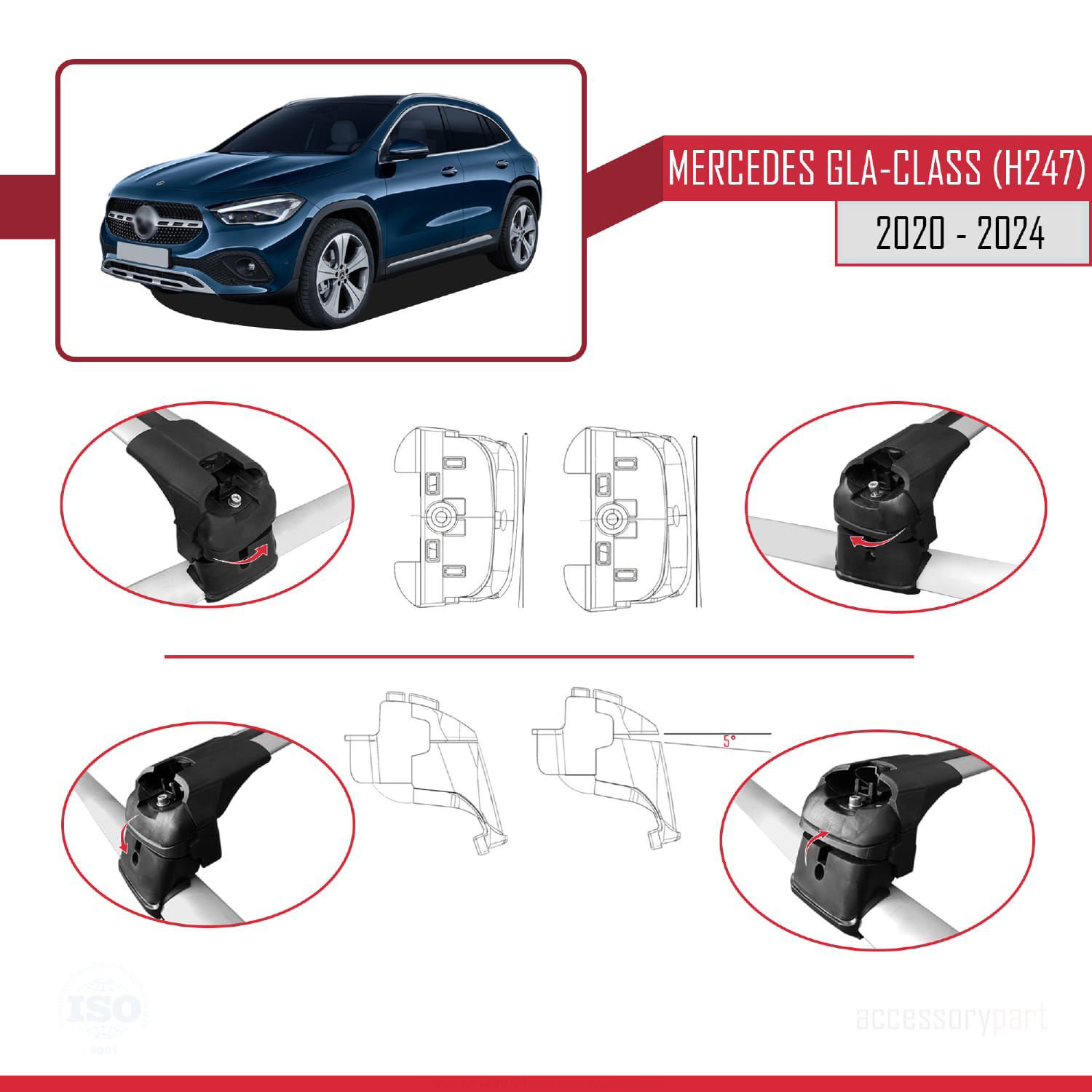 Mercedes Gla-Class (H247) 2020 ve Sonrası ile uyumlu ACE-2 Ara At