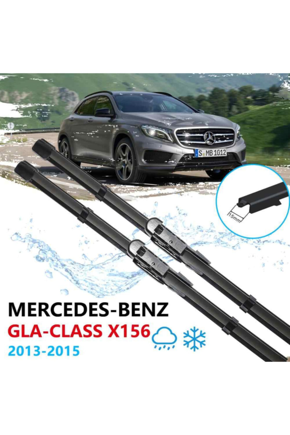 Maxtell Mercedes Gla X156 Ön Cam Silecek Süpürgesi Takımı 2013--2015