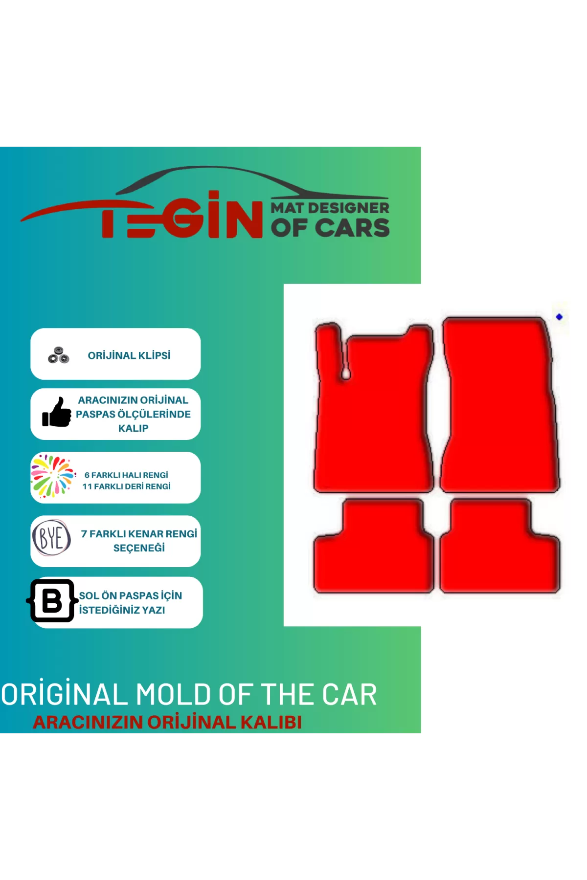 Mercedes Glb Serisi X247 2020 Ve S.Prime Gri Halı Beyaz Kenar Hal