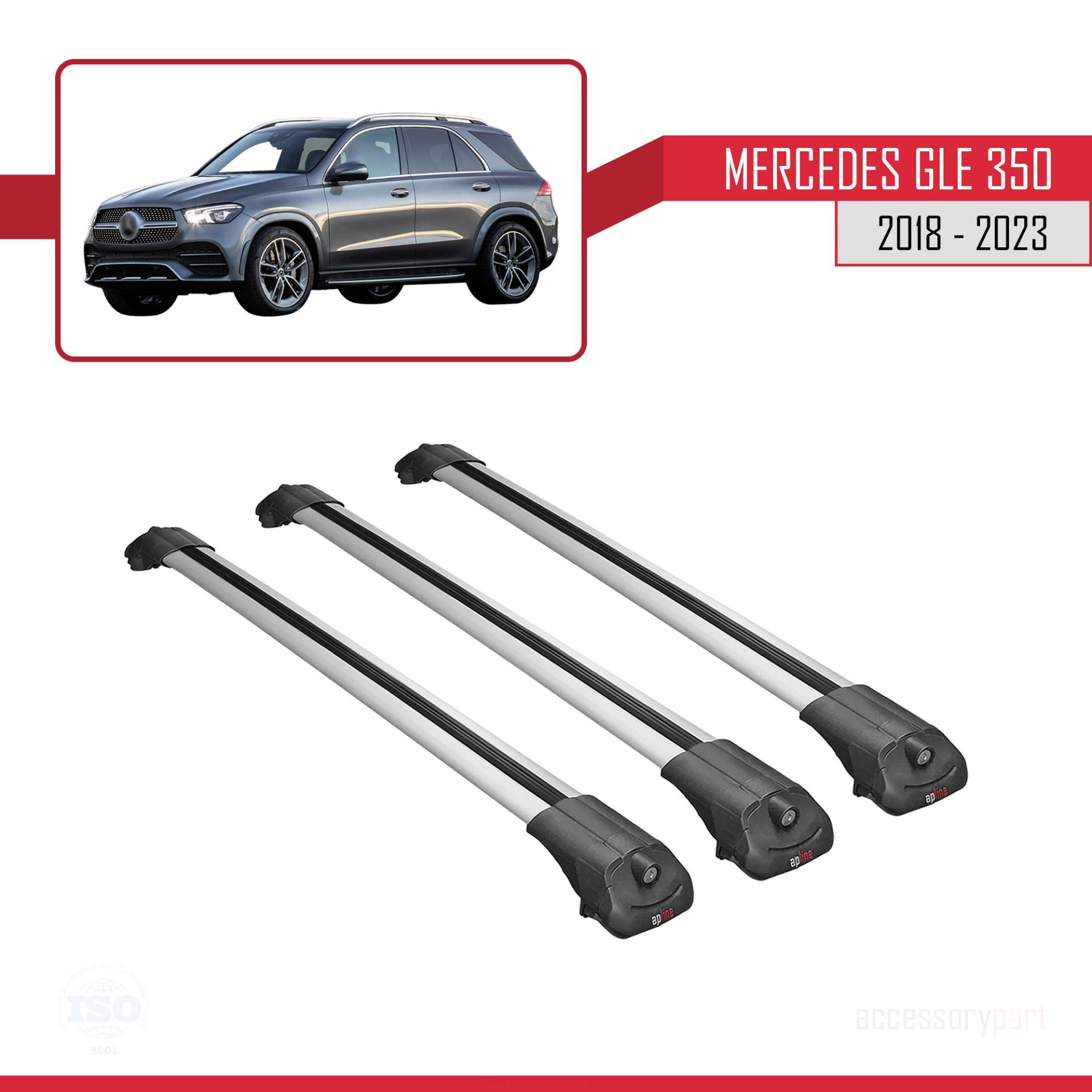 Mercedes GLE (V167) 2018 Sonrası ile uyumlu ACE-1 Ara Atkı Tavan 