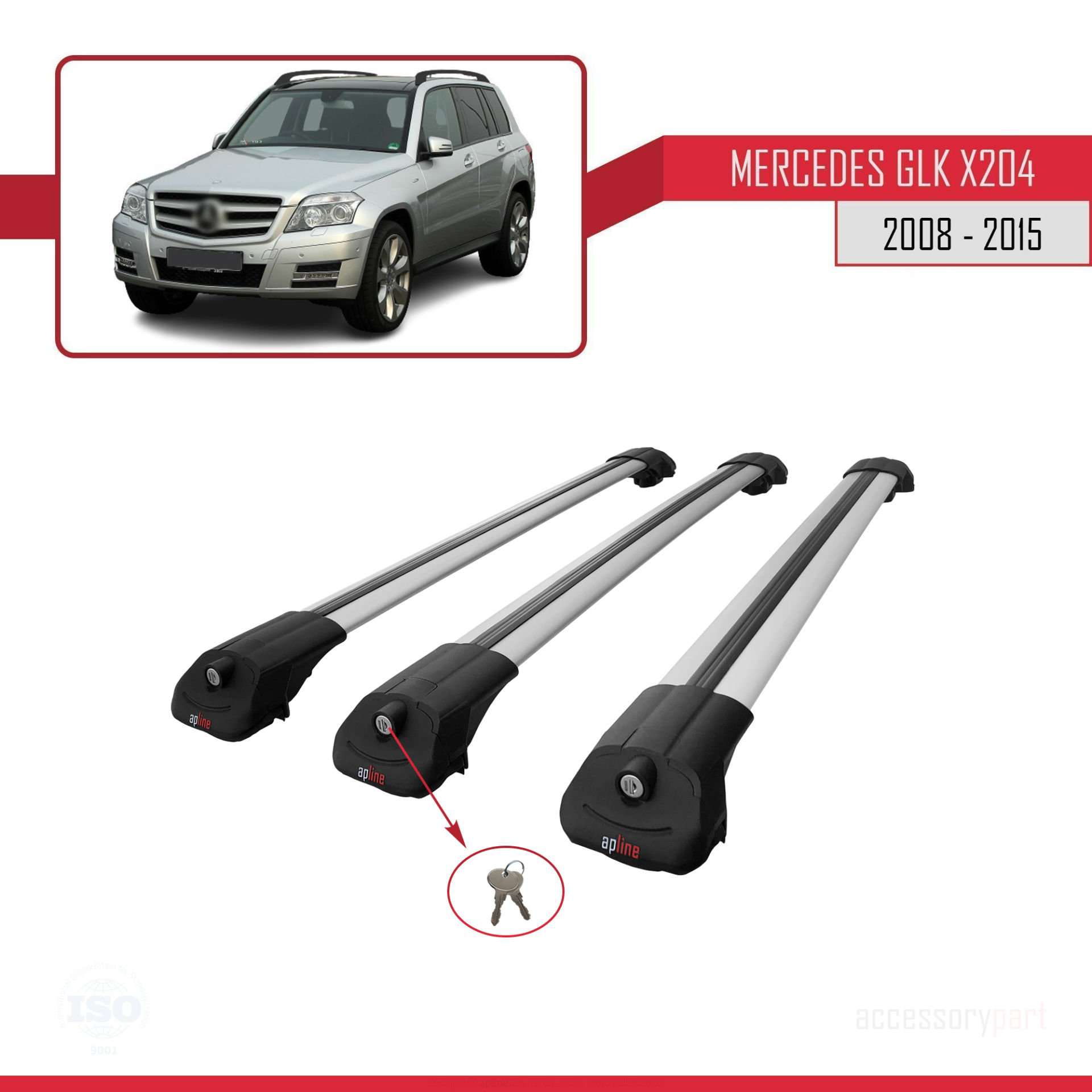 Mercedes GLK Class (X204) 2008-2015 Arası ile uyumlu ACE-1 Ara At