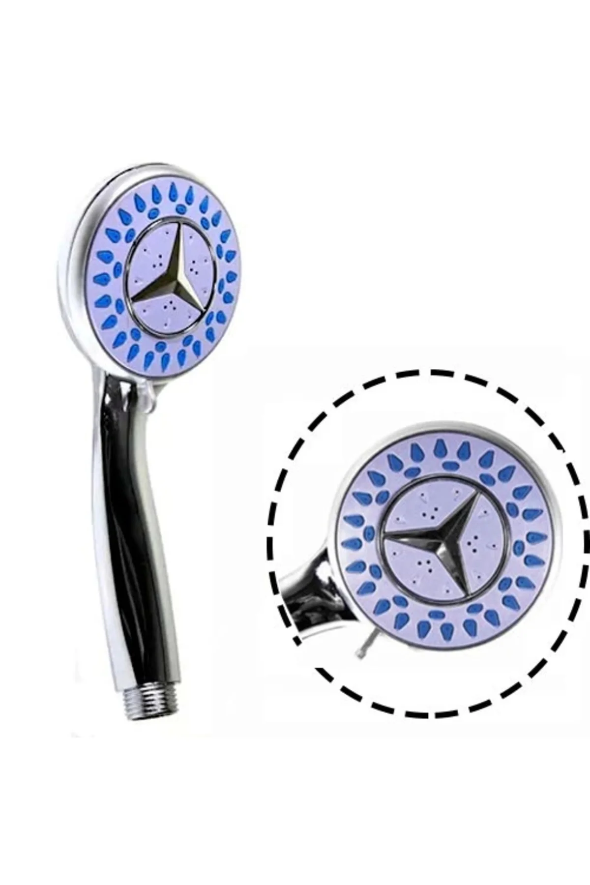 Mercedes Krom Kaplama 3 Fonksiyonlu Duş Başlığı Fiskiye Fıskiye (