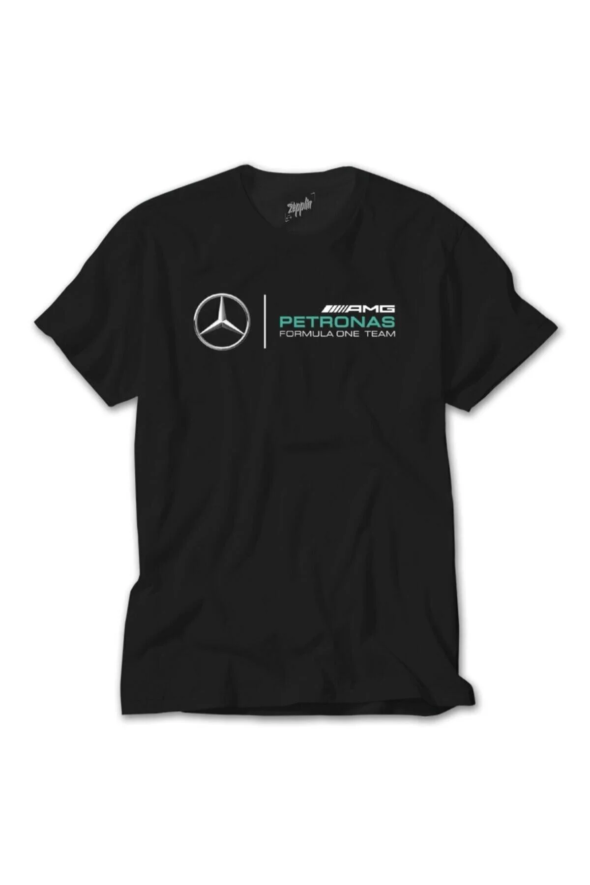 Mercedes Petronas Baskılı Siyah Oversize T-shirt