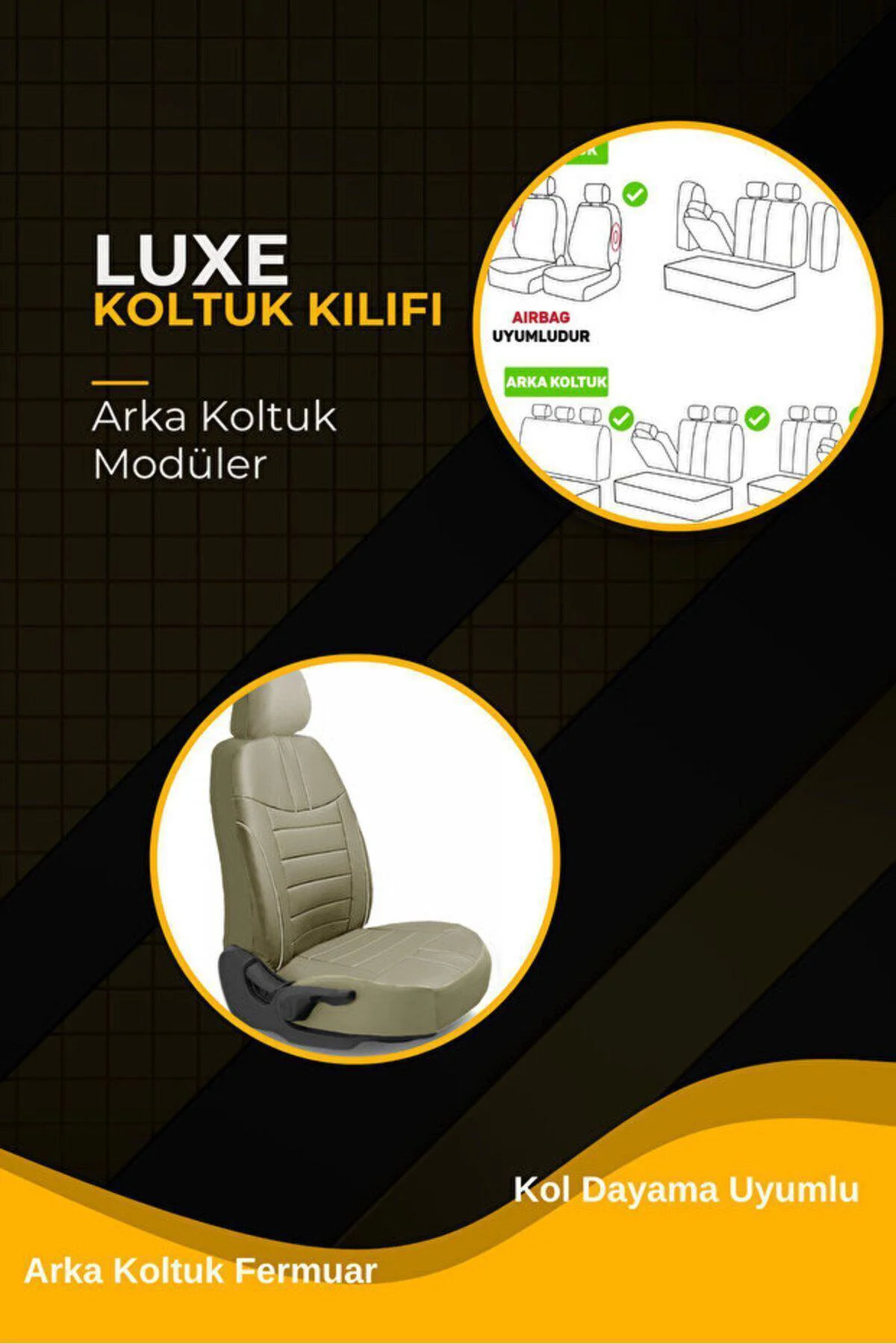 Mercedes S-320 Sedan 1994 3 Parça Bütün Aracınıza Uyumlu Koltuk Kılıfı Luxe Deri Bej Mercedes S-320 Sedan 1994 3 Parça Bütün Aracınıza Uyumlu Koltuk Kılıfı Luxe Deri Bej