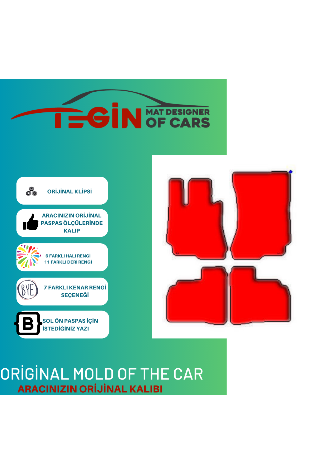 Mercedes S Serisi W221 2006-2013 Short  Siyah Kırmızı Deri Kırmız