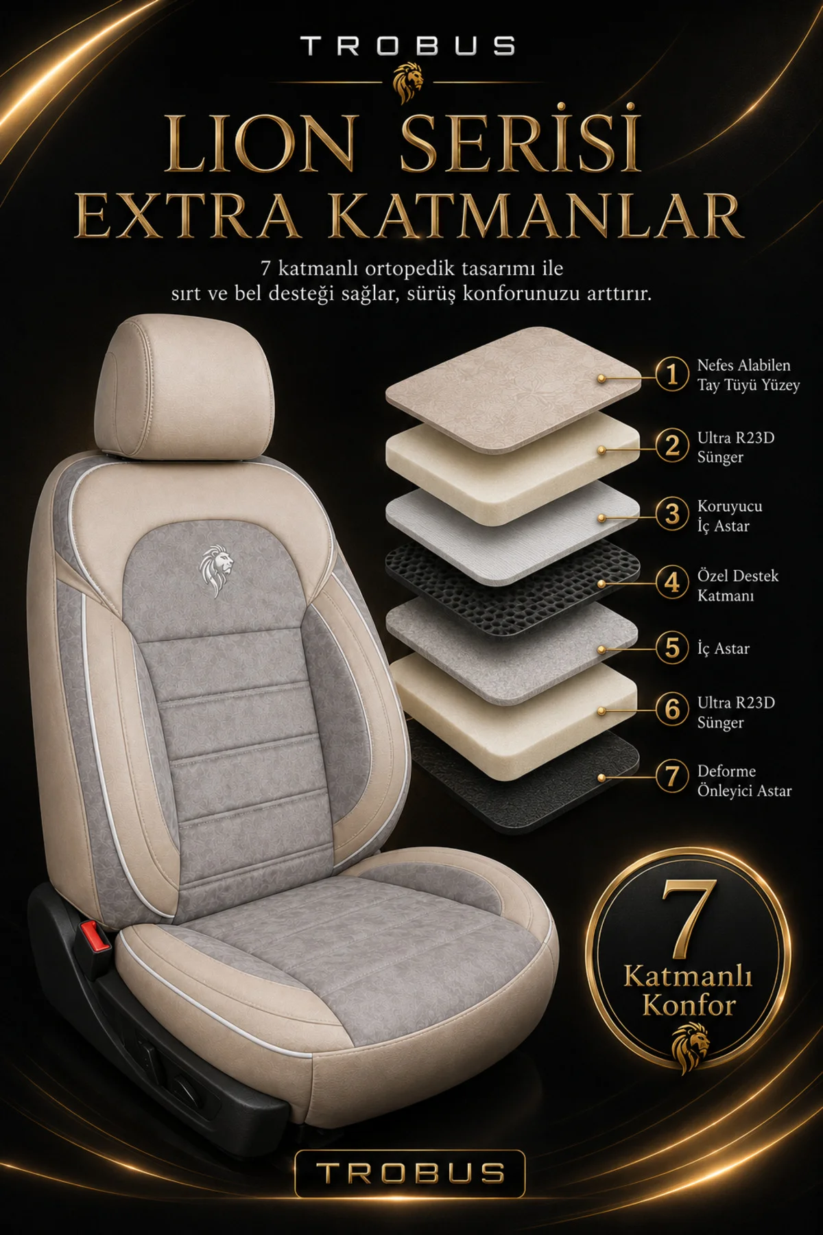 Mercedes S320 1994 ve Sonrası Uyumlu Lion Serisi Tay Tüyü Bej Premium Koltuk Kılıfı Fiyatı, Yorumları ve Özellikleri