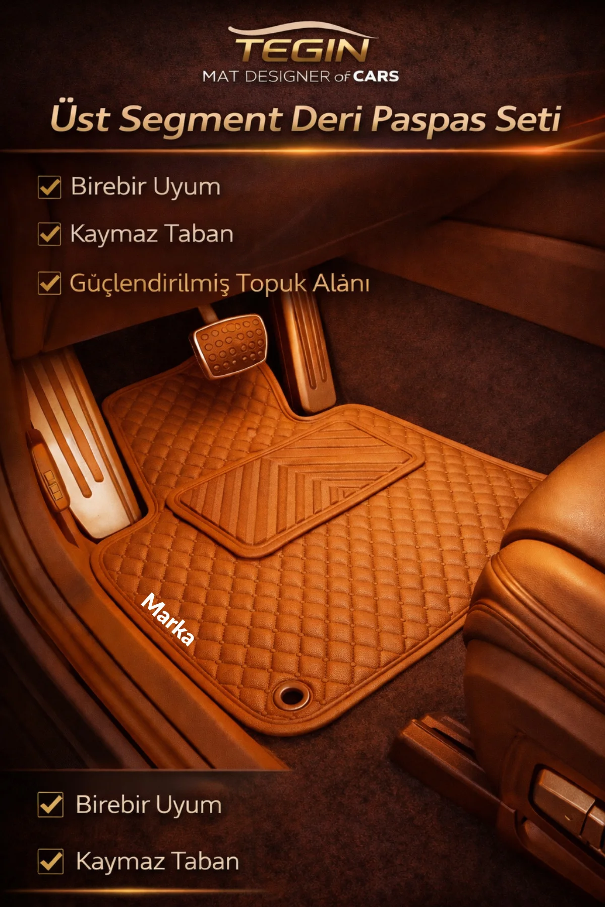 Mercedes Slk R170 1996-2004 Elegance Premium Deri Paspas Taba Kenar