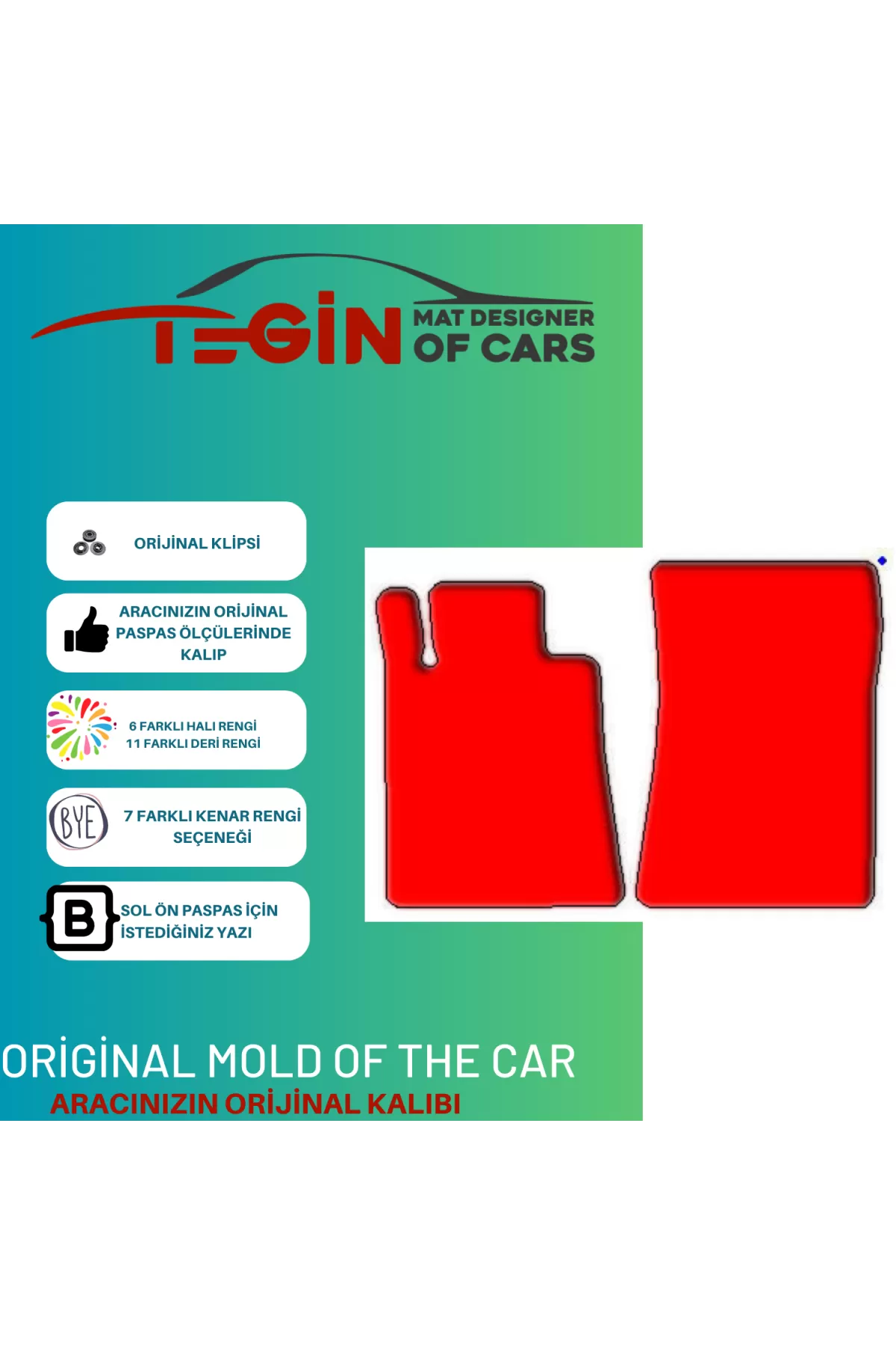 Mercedes Slk R172 2011 Ve Sonrası Prime Sarı Halı Kırmızı Kenar H