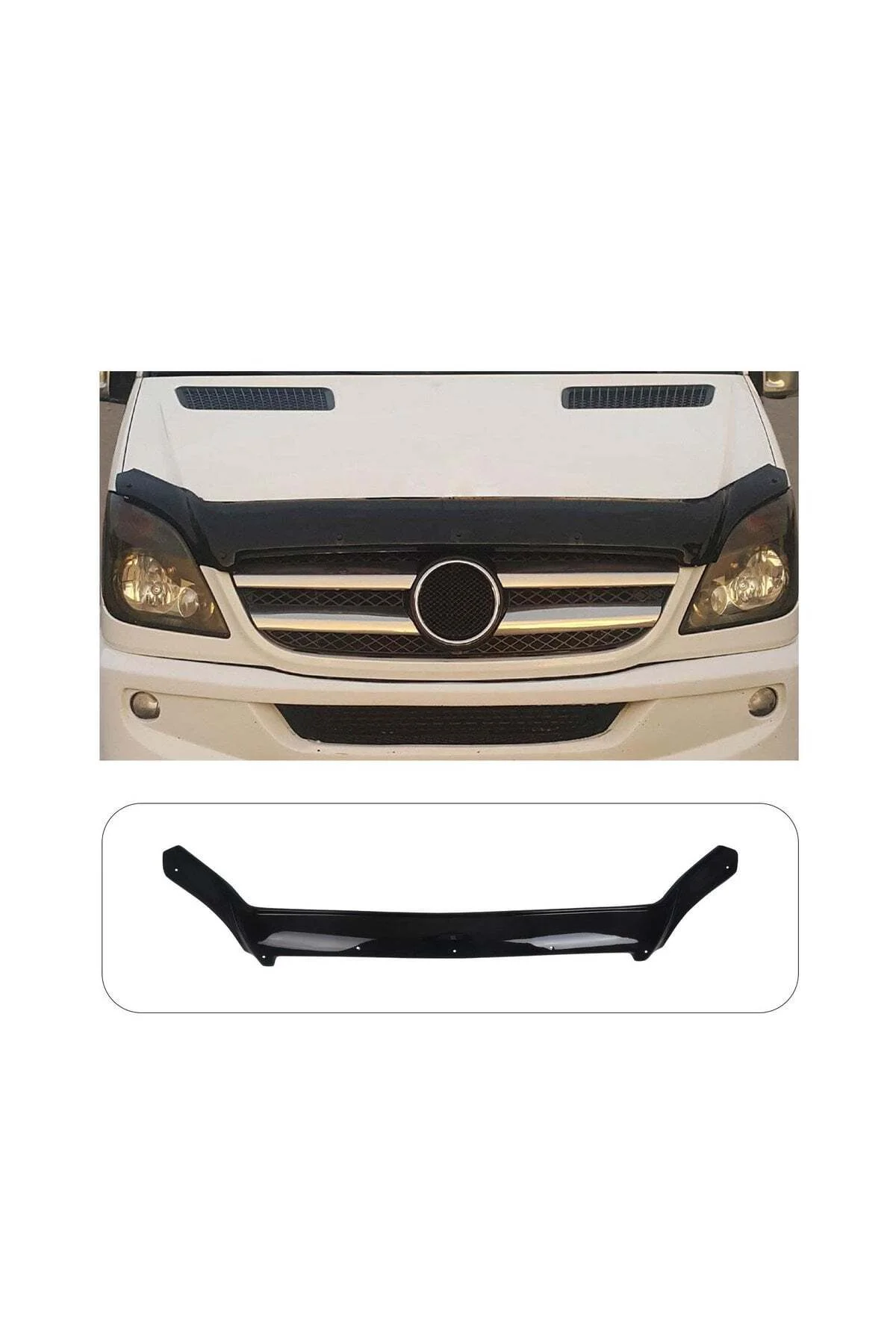 Mercedes Sprinter W906 2006-2013 Uyumlu Kaput Rüzgarlığı Ön Kaput Koruma ABS Parlak Siyah Mercedes Sprinter W906 2006-2013 Uyumlu Kaput Rüzgarlığı Ön Kaput Koruma ABS Parlak Siyah