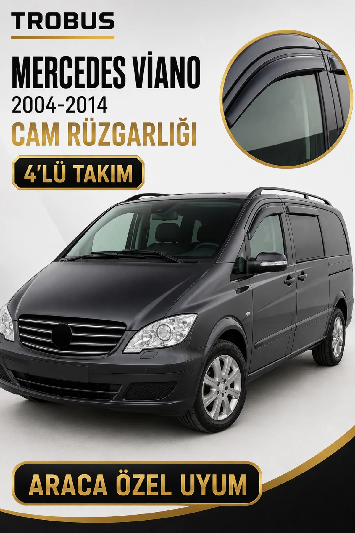 Mercedes Viano Minibüs 2004-2014 Mügen Cam Rüzgarlığı (4'lü) Fiyatı, Yorumları ve Özellikleri