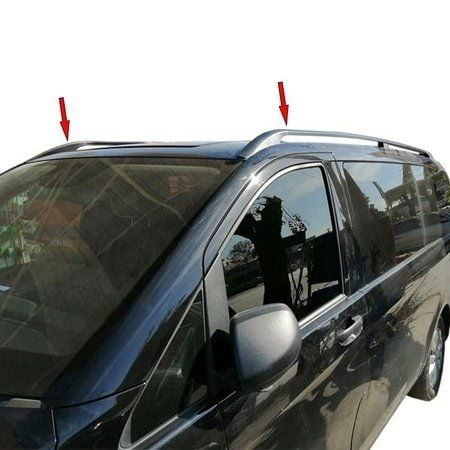 Mercedes Vito Uyumlu Tavan Çıtası 2004 - ABS Krom Siyah - Uzun - 