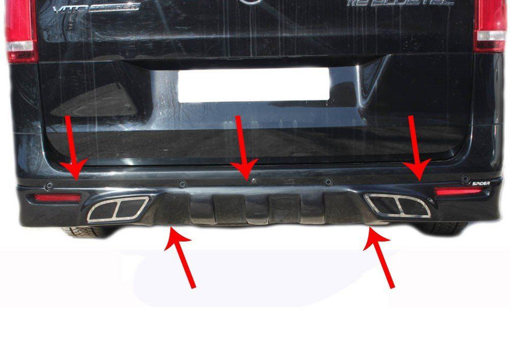 Mercedes Vito Uyumlu Arka Tampon Altı Fiber 2015 Ve Sonrası