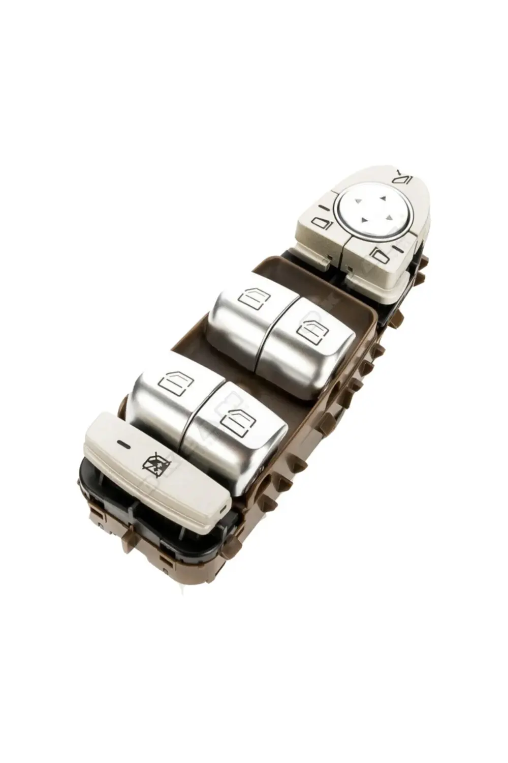 Mercedes W205 C Serisi Cam Düğmesi Sol Dörtlü Kırmızı Işıklı Kahv