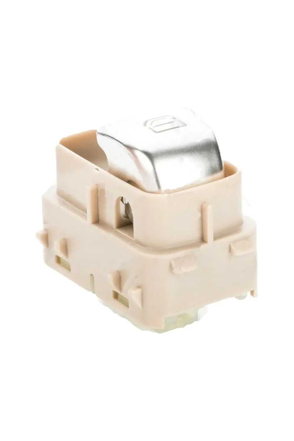 Mercedes W205 C Serisi Cam Düğmesi Tekli Kırmızı Işıklı Bej Taban