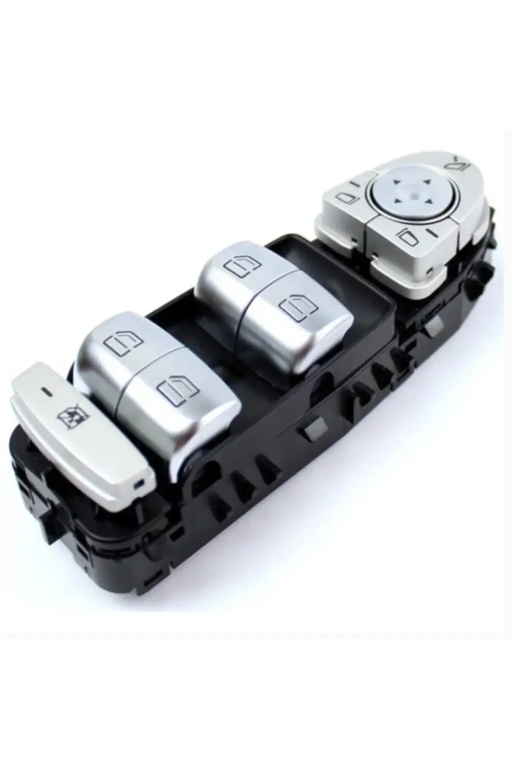 Mercedes W205 C Serisi Sol Dörtlü Cam Düğmesi Kırmızı Işıklı Siya