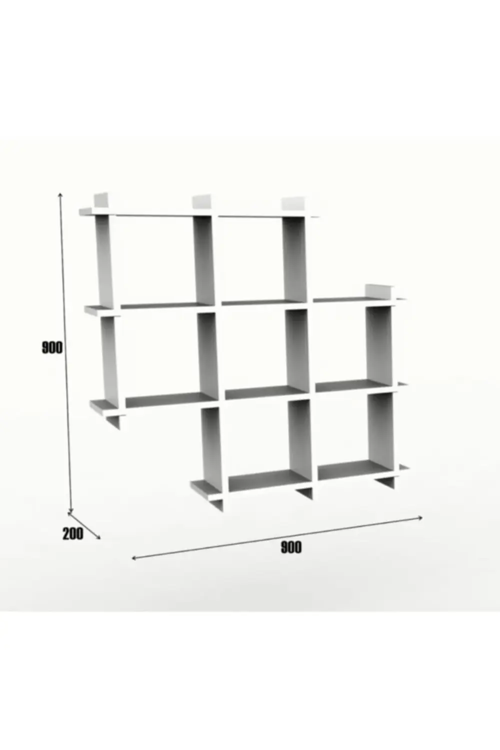 Merdiven Kitaplık Dekoratif Duvar Rafı