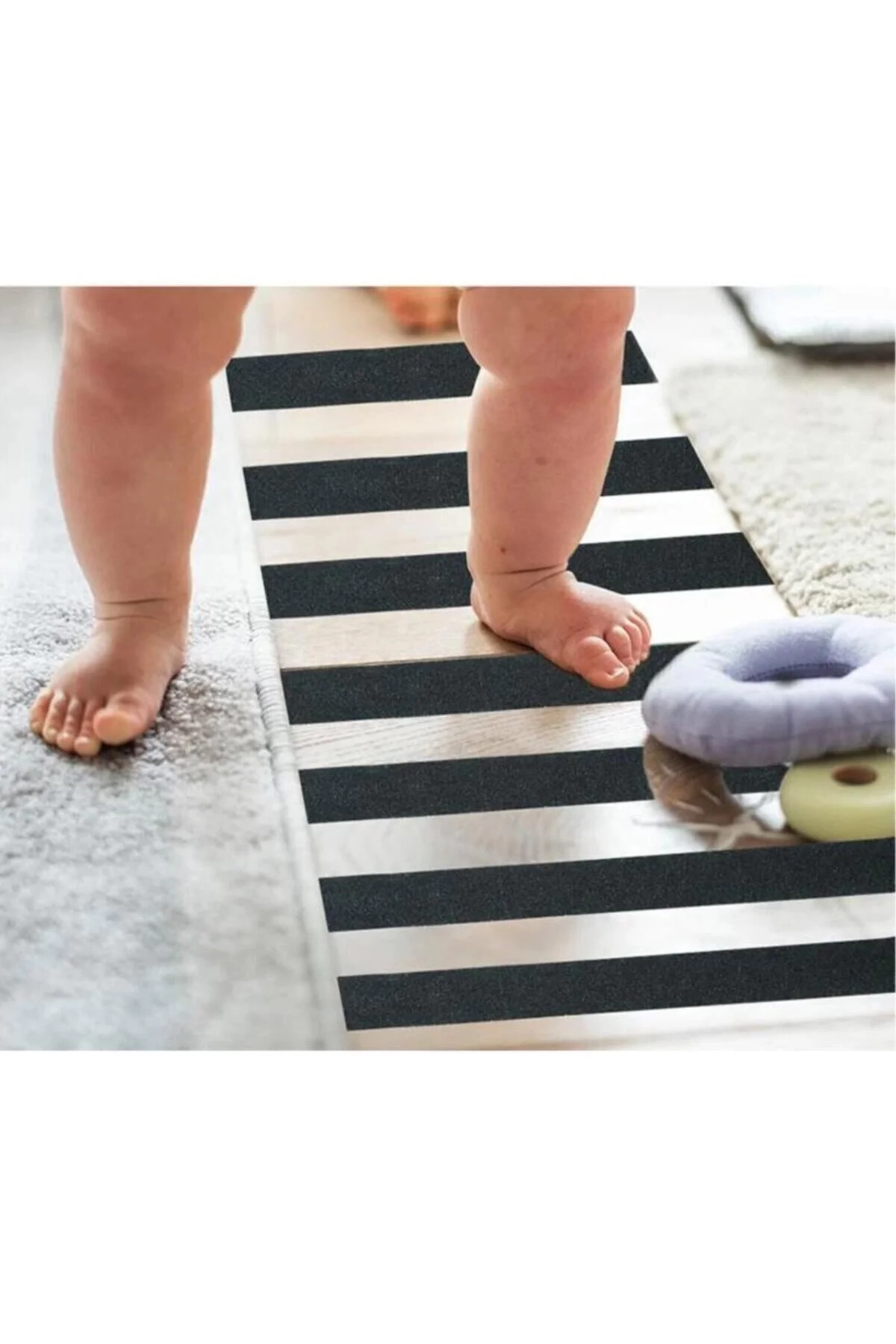 Merdiven Zemin Kaydırmaz Güçlü Bant Yapışkanlı Kaymaz Bant Siyah 