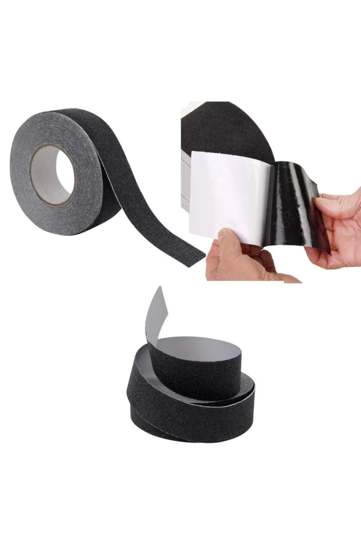 Merdiven Zemin Kaydırmaz Güçlü Bant Yapışkanlı Kaymaz Bant Siyah 