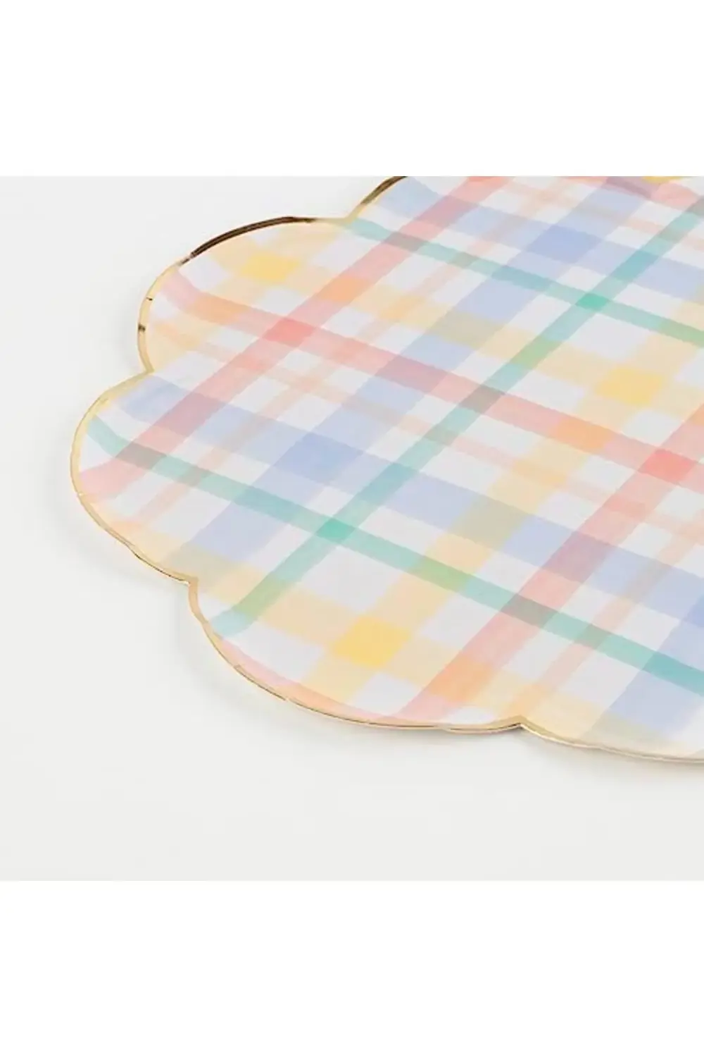 Meri - Spring Plaid Dinner Plates - Bahar Yeri Tabaklar - L - 8'l