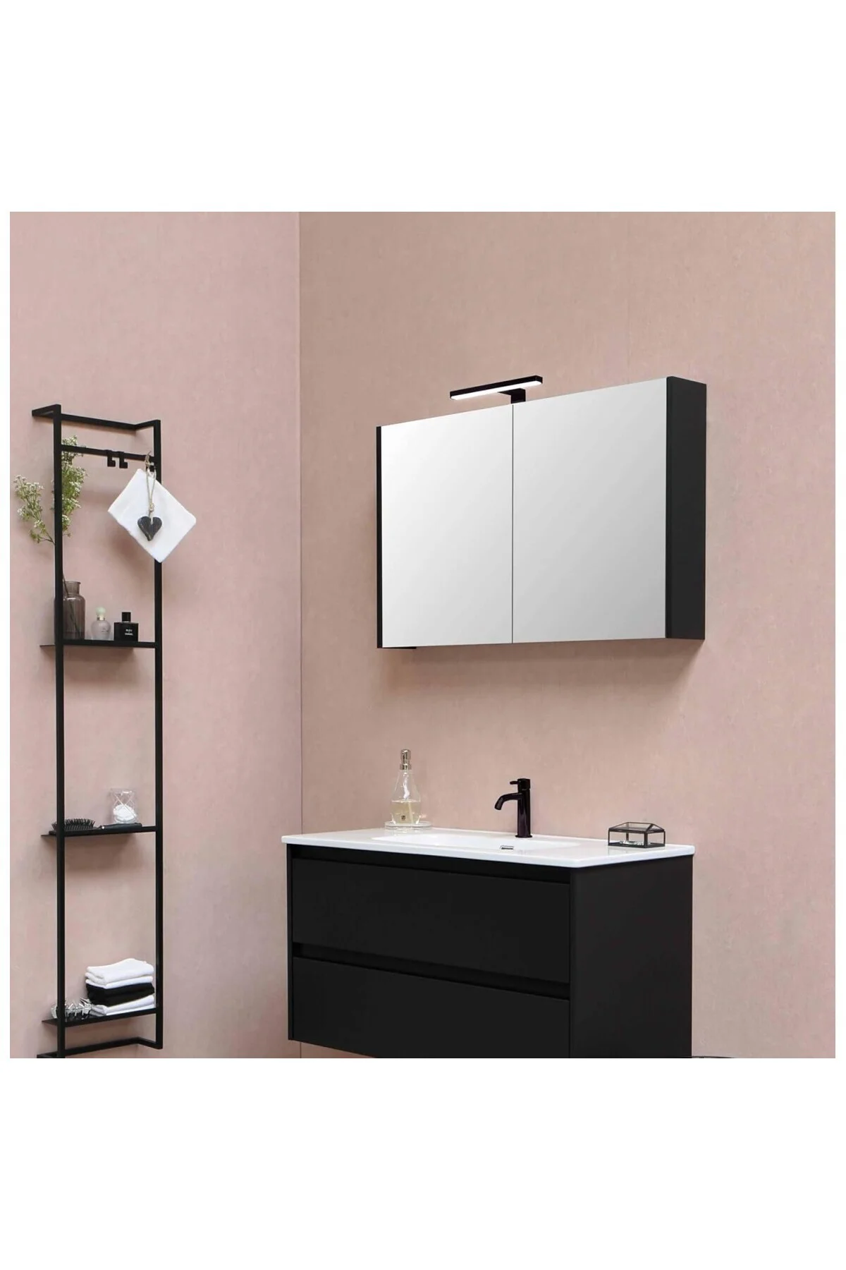Meriç Dekoratif Led Banyo Aplik 30cm Krom (6500K Beyaz Işık, 30 C