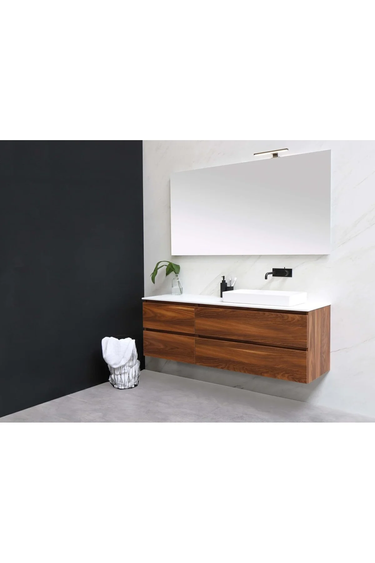 Meriç Dekoratif Led Banyo Aplik 30cm Krom (6500K Beyaz Işık, 30 C