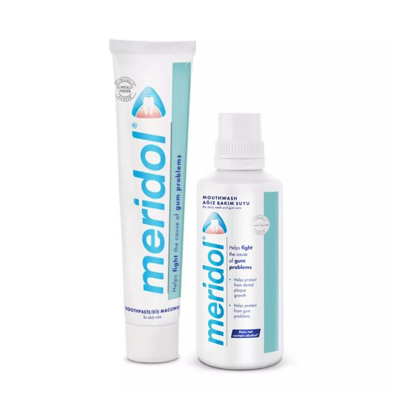 Meridol Diş Macunu 75ml + Gargara 100ml Meridol Diş Macunu 75ml + Gargara 100ml