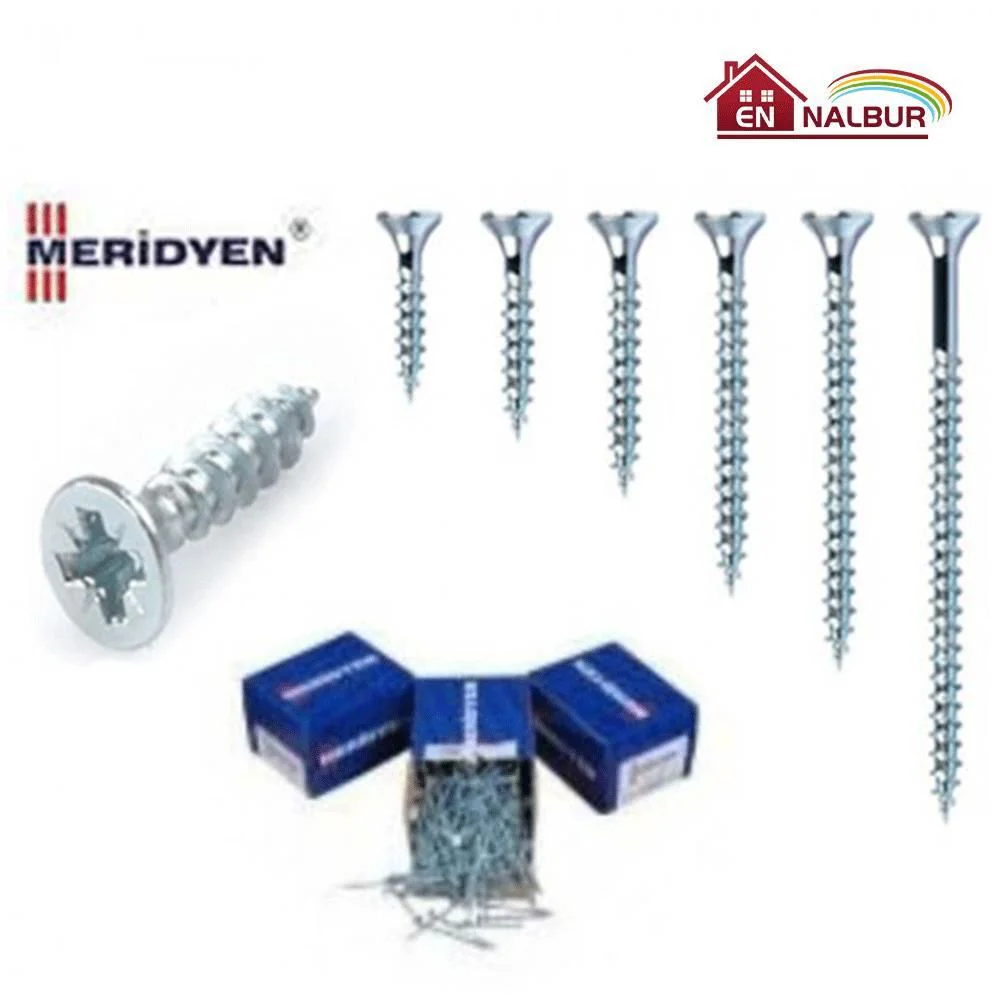 Meridyen Sunta Vidası 6X200 (5 Adet) - Dayanıklı Sunta Vida Seti