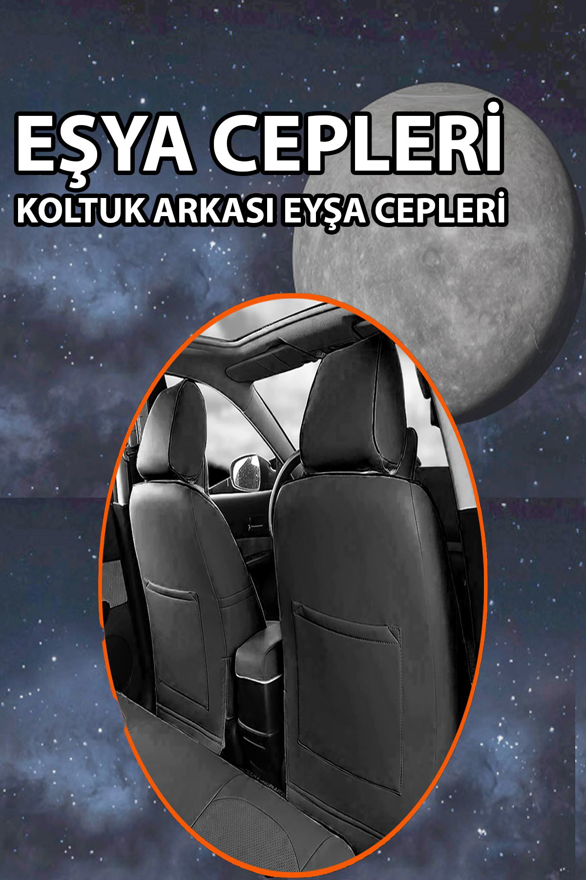 Merkür Serisi Jakar Kumaş Universal Oto Koltuk Kılıfı Ön Arka Tam Set
