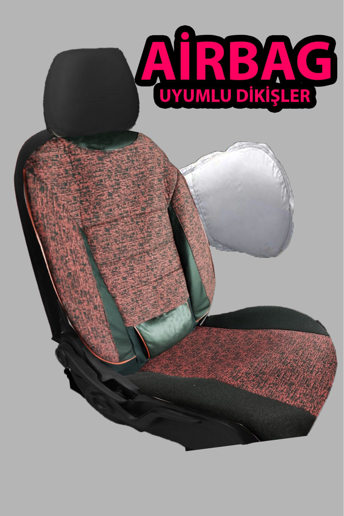 Nice Shop Merkür Serisi Jakar Kumaş Universal Oto Koltuk Kilifi Ön Arka Tam Set