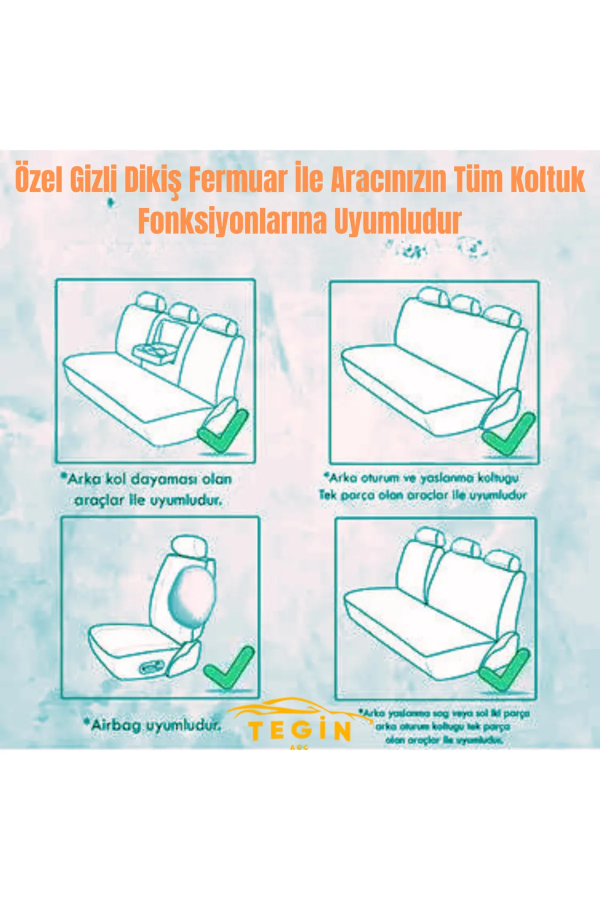 Merkür Serisi Siyah Pamuklu Kumaş Koltuk Kılıfı Siyah Mavi Ticari