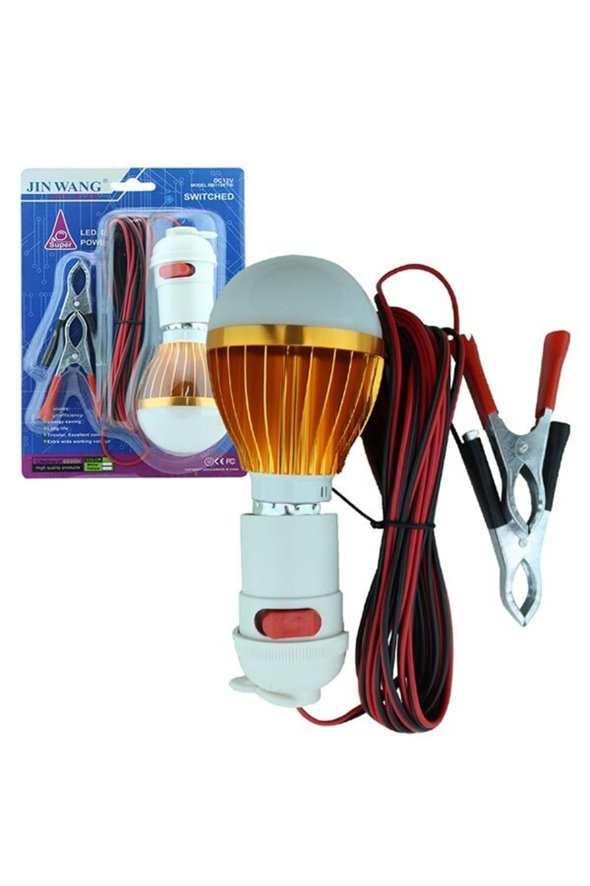 Merled 12v Led Ampul Akü Maşalı Anahtarlı (11050=33698)