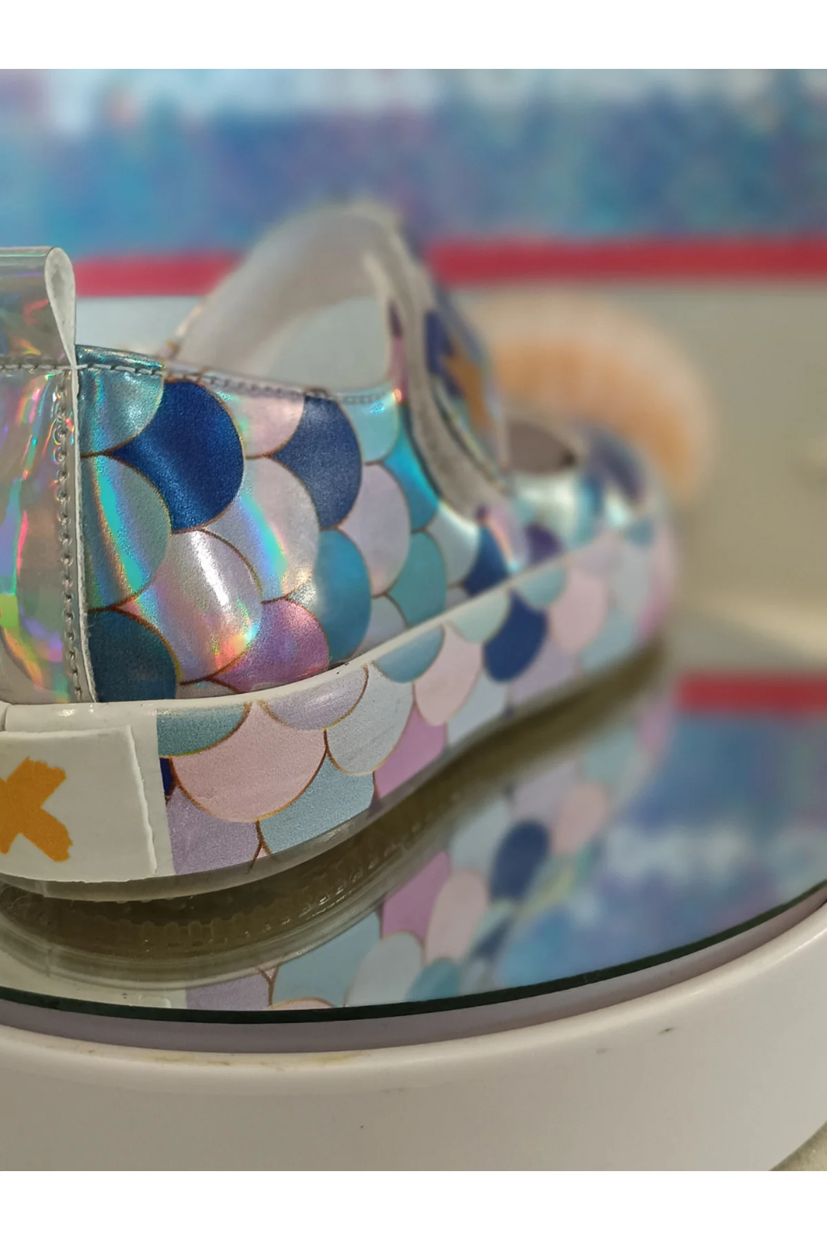 Mermaid Hologram Gri Kız Çocuk Babet- Sneaker