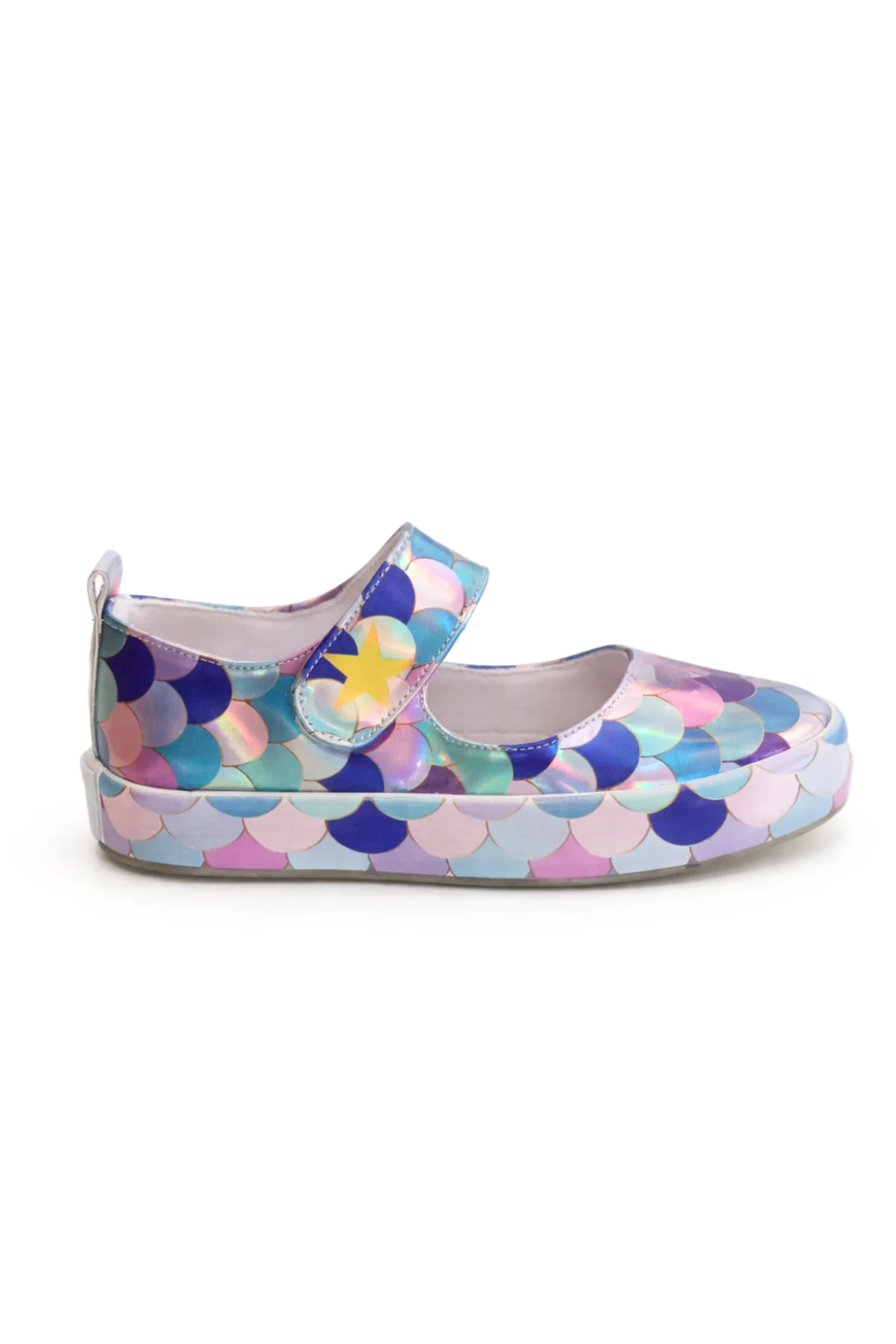 Mermaid Hologram Gri Kız Çocuk Babet- Sneaker