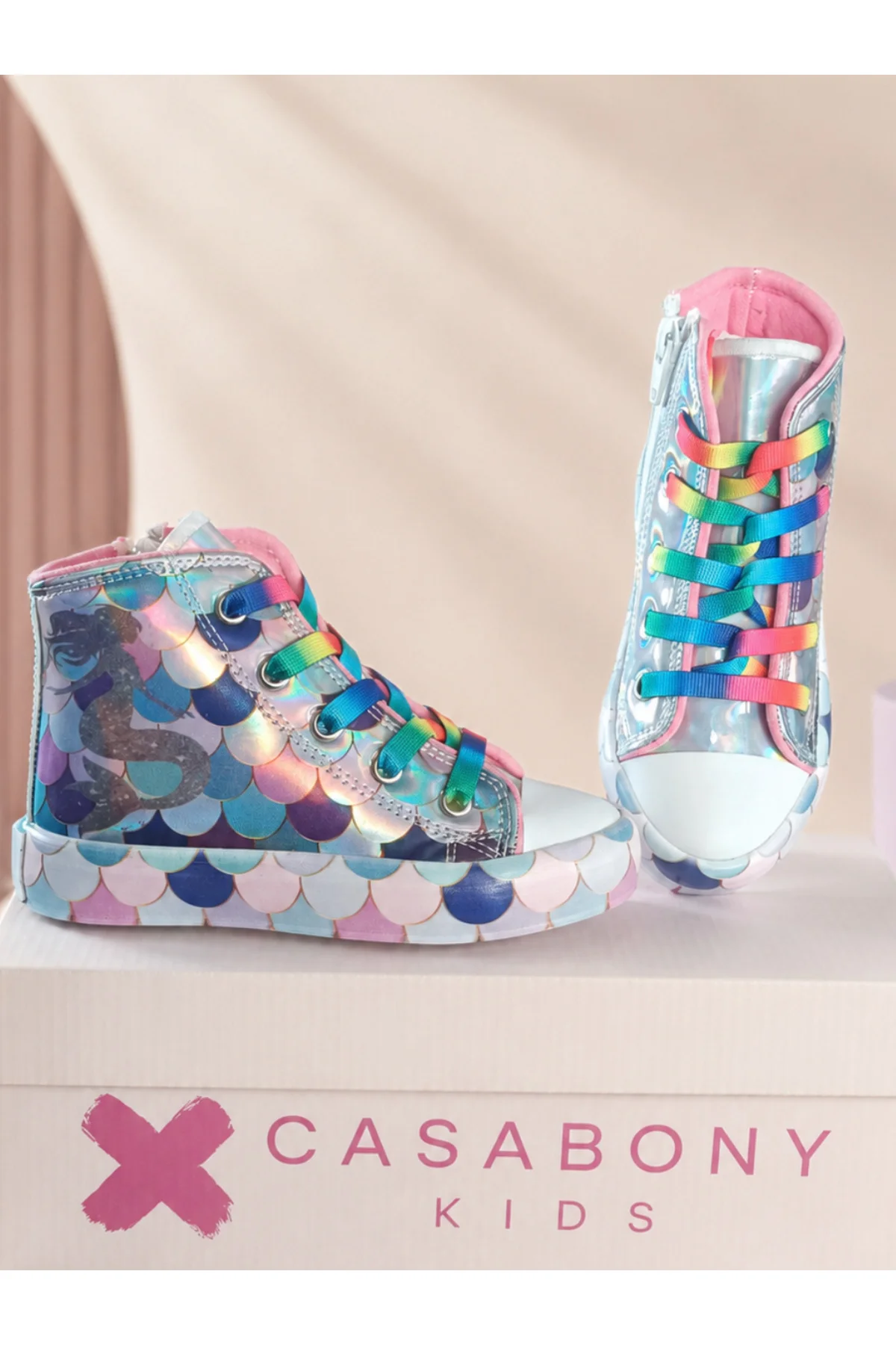 Mermaid Hologram Kız Çocuk Sneakers