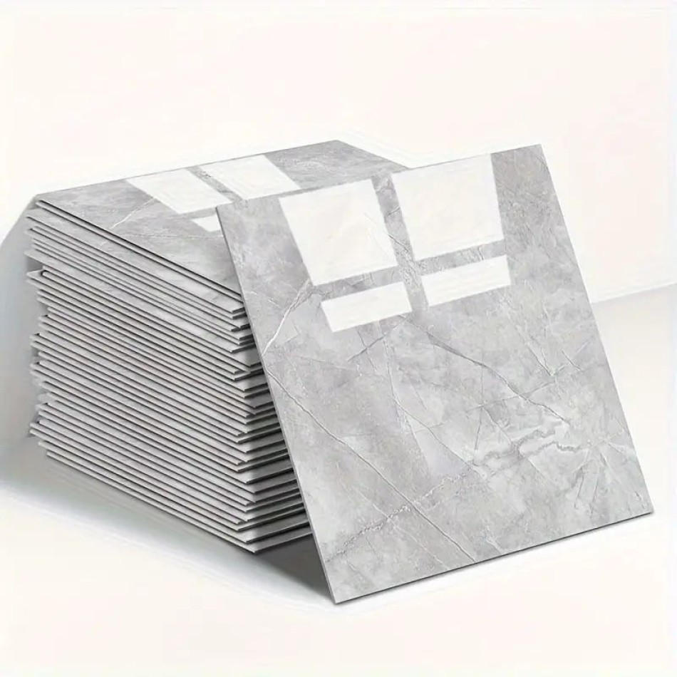 Mermer Desen Duvar Sticker Gri 30 x 30 Cm 1 Adet