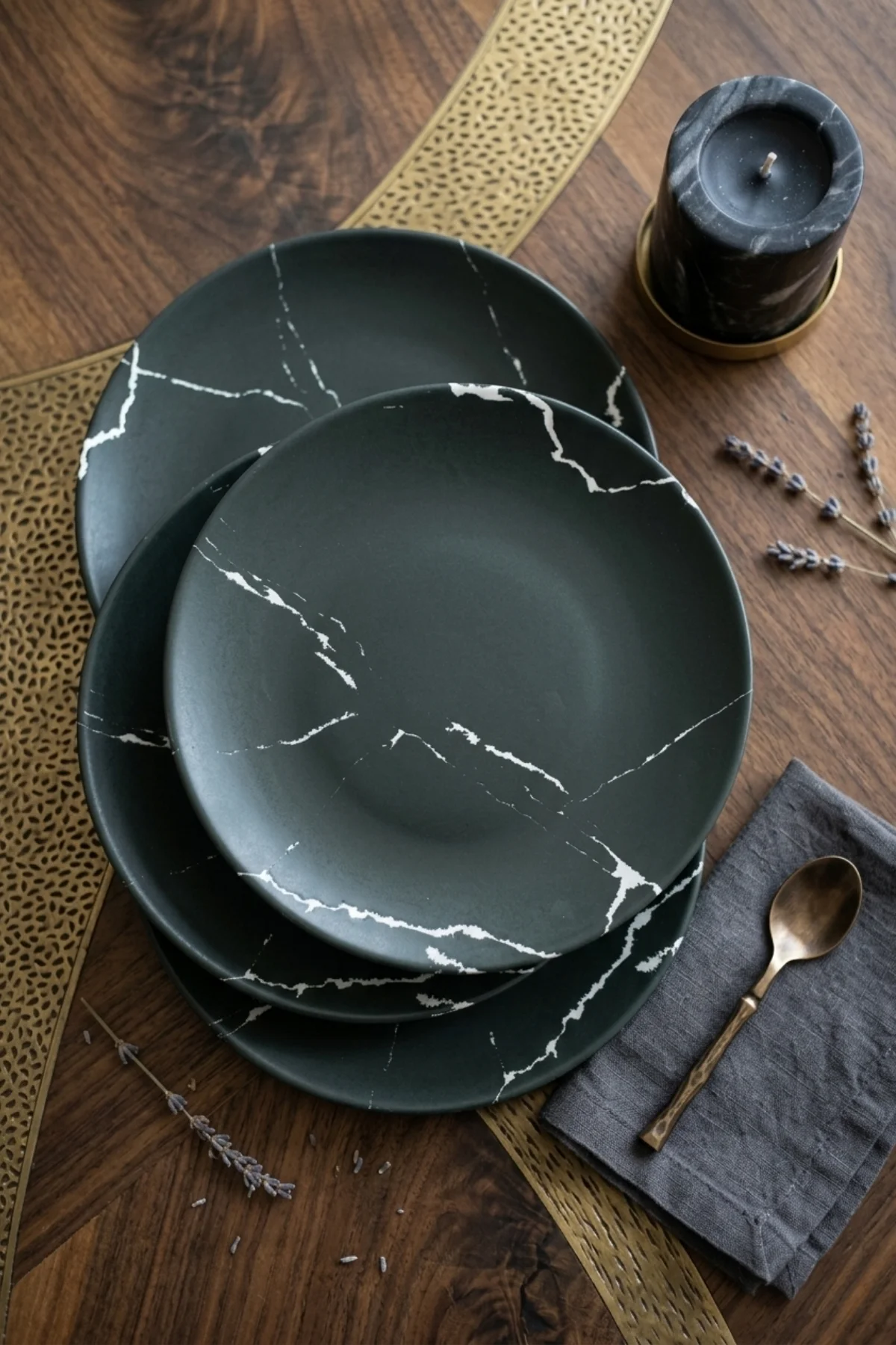Mermer Desen Ege Pasta Tabağı 20 Cm 4 Parça 17990 Mermer Desen Ege Pasta Tabağı 20 Cm 4 Parça 17990
