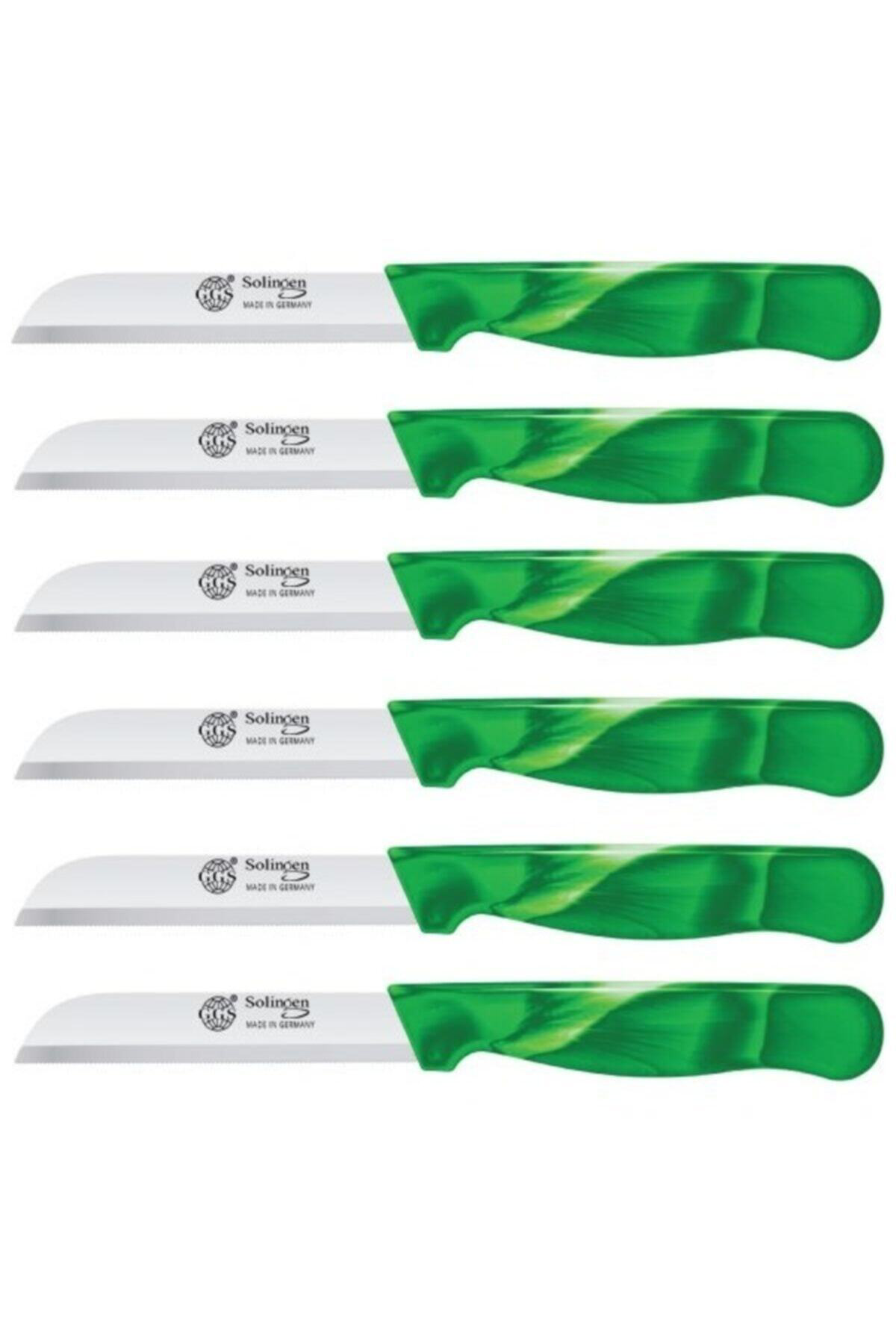 Solingen Mermer Desen Meyve Bıçağı 6'Lı Yeşil
