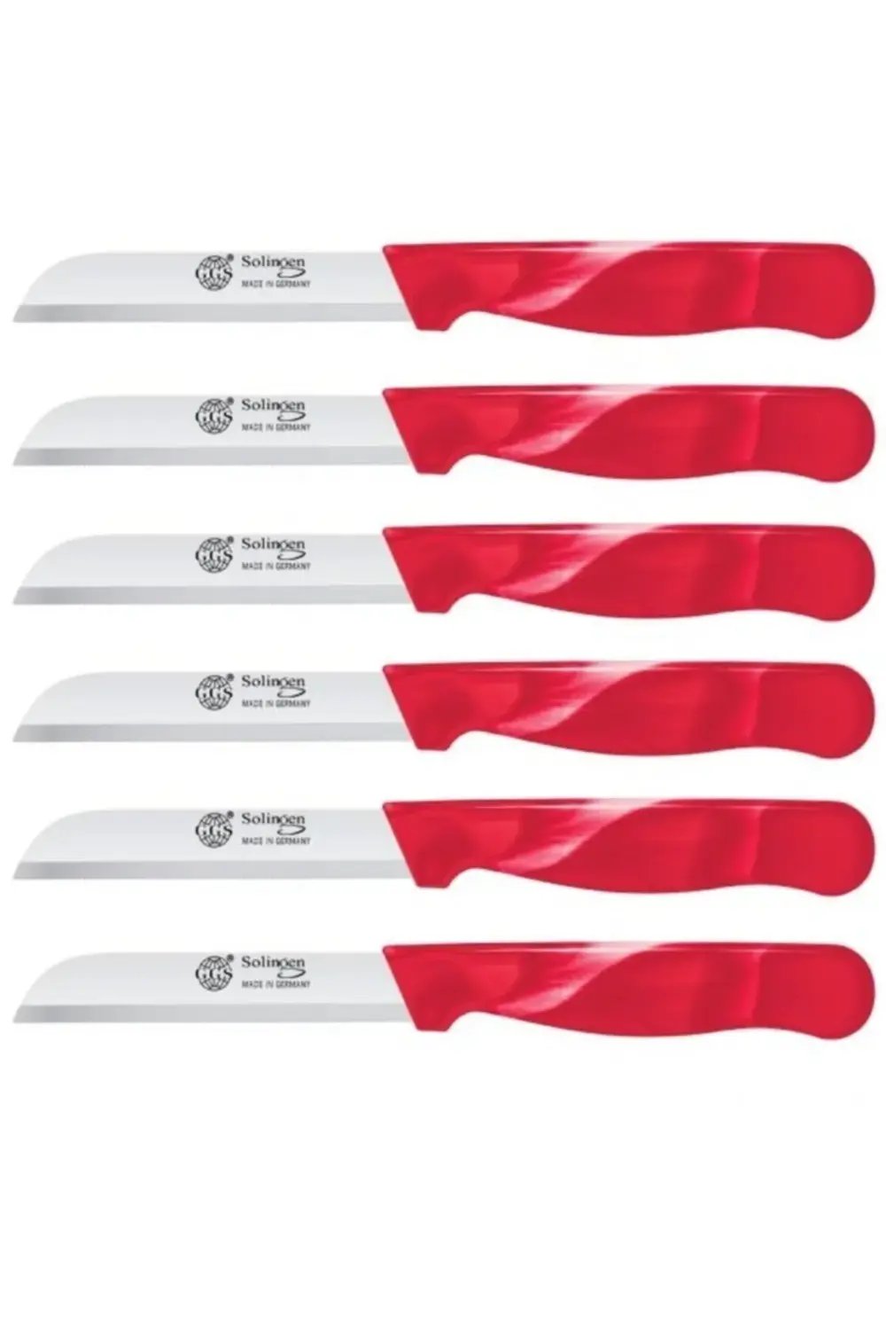 Mermer Desen Meyve Bıçağı 6'lı Kırmızı