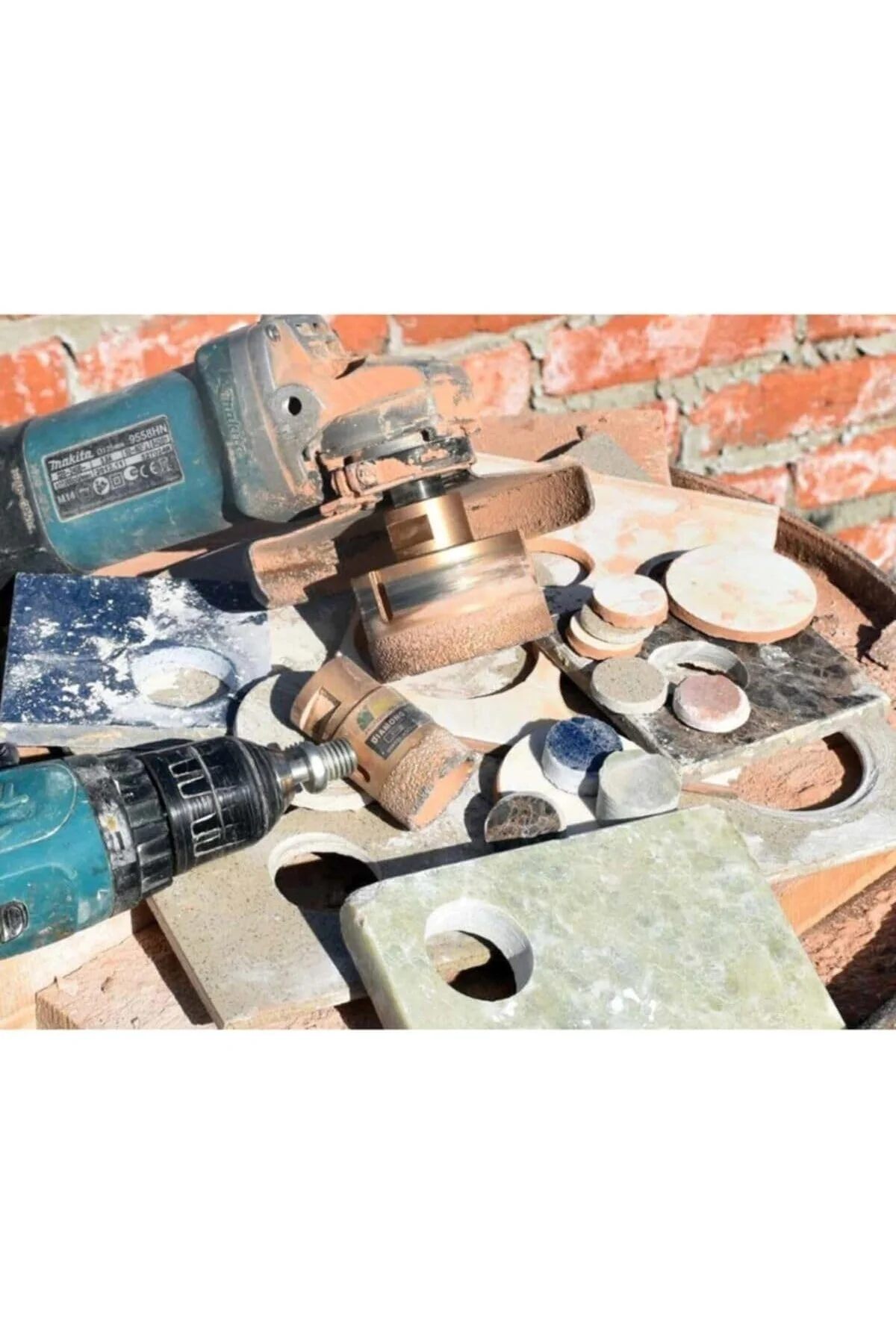 Mermer Granit Panç Fayans Beton Kaya 55Mm Sarı Elmas Delme Ucu Av