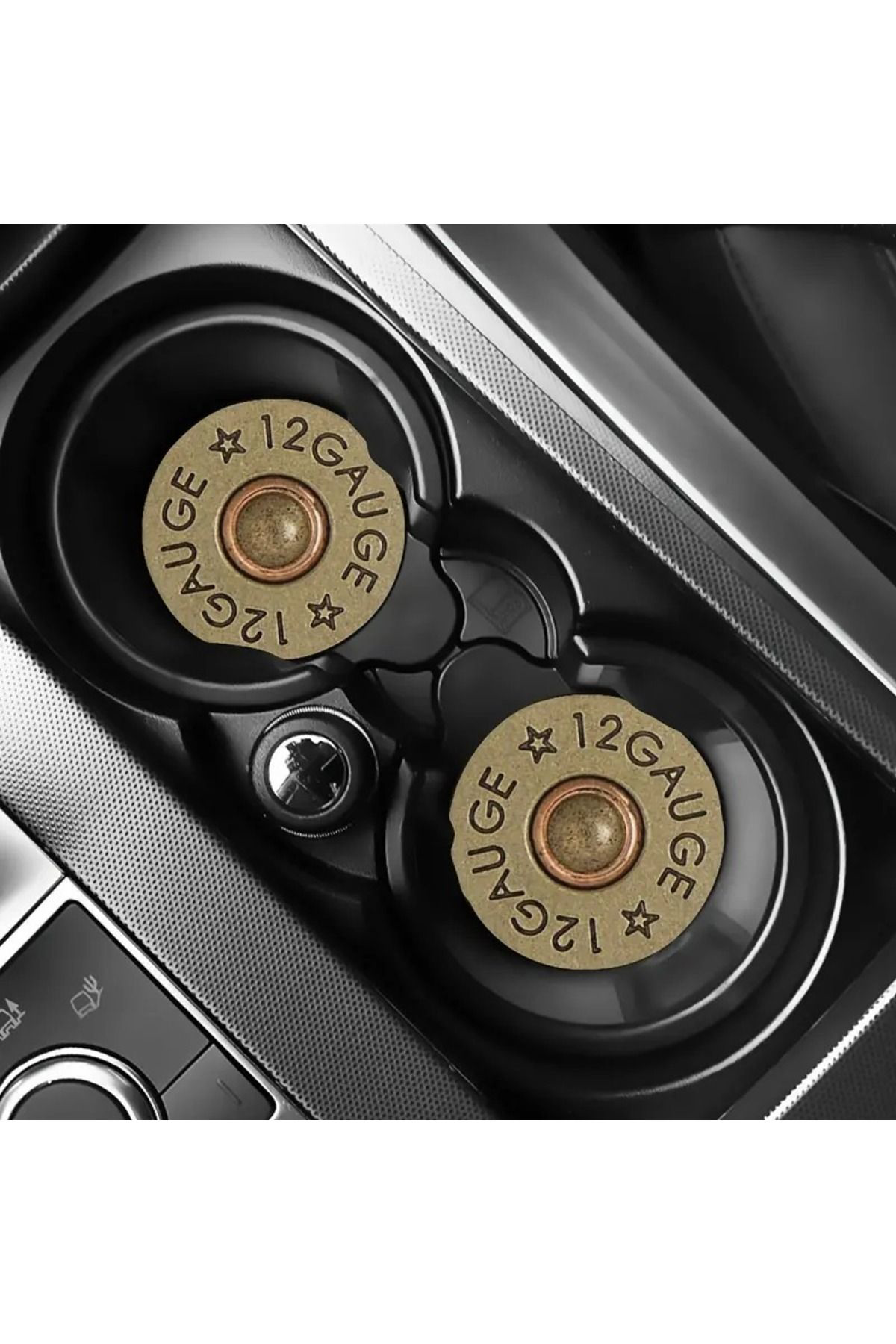 Mermi Tasarımlı Araba Bardak Altlığı & Kaymaz Mat 2 li