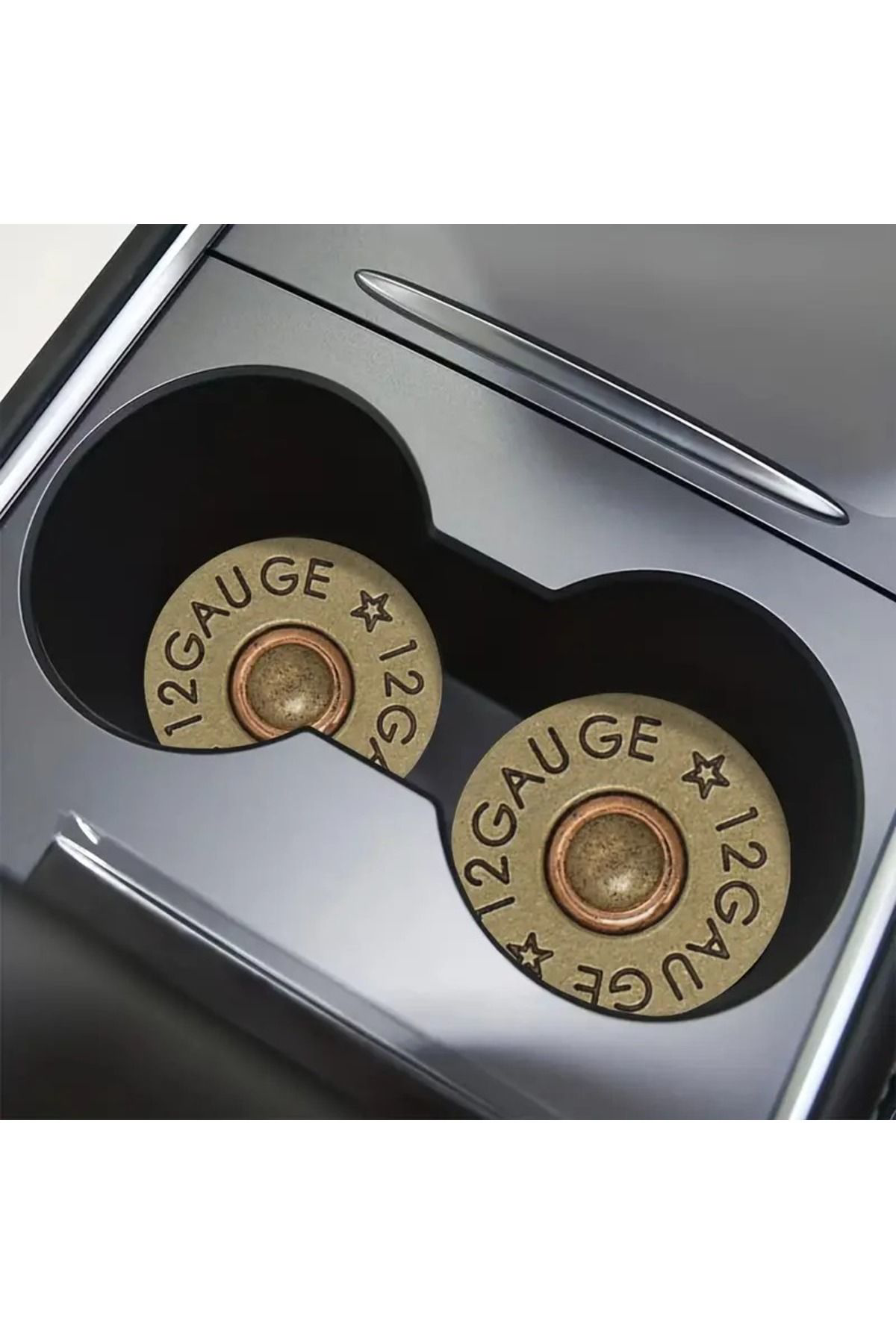 Mermi Tasarımlı Araba Bardak Altlığı & Kaymaz Mat 2 li